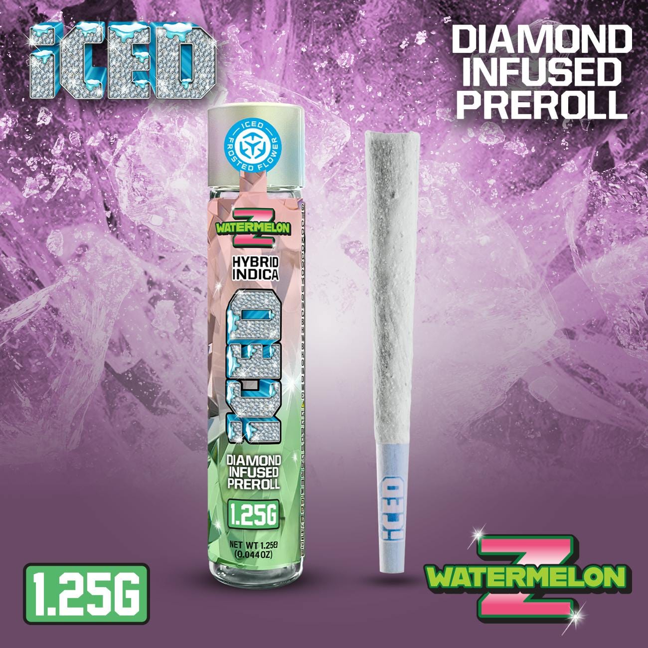 Watermelon Z - Infused Pre-Roll - ICED - 1.25g (Single) - $14.99 - Infused Pre-Rolls