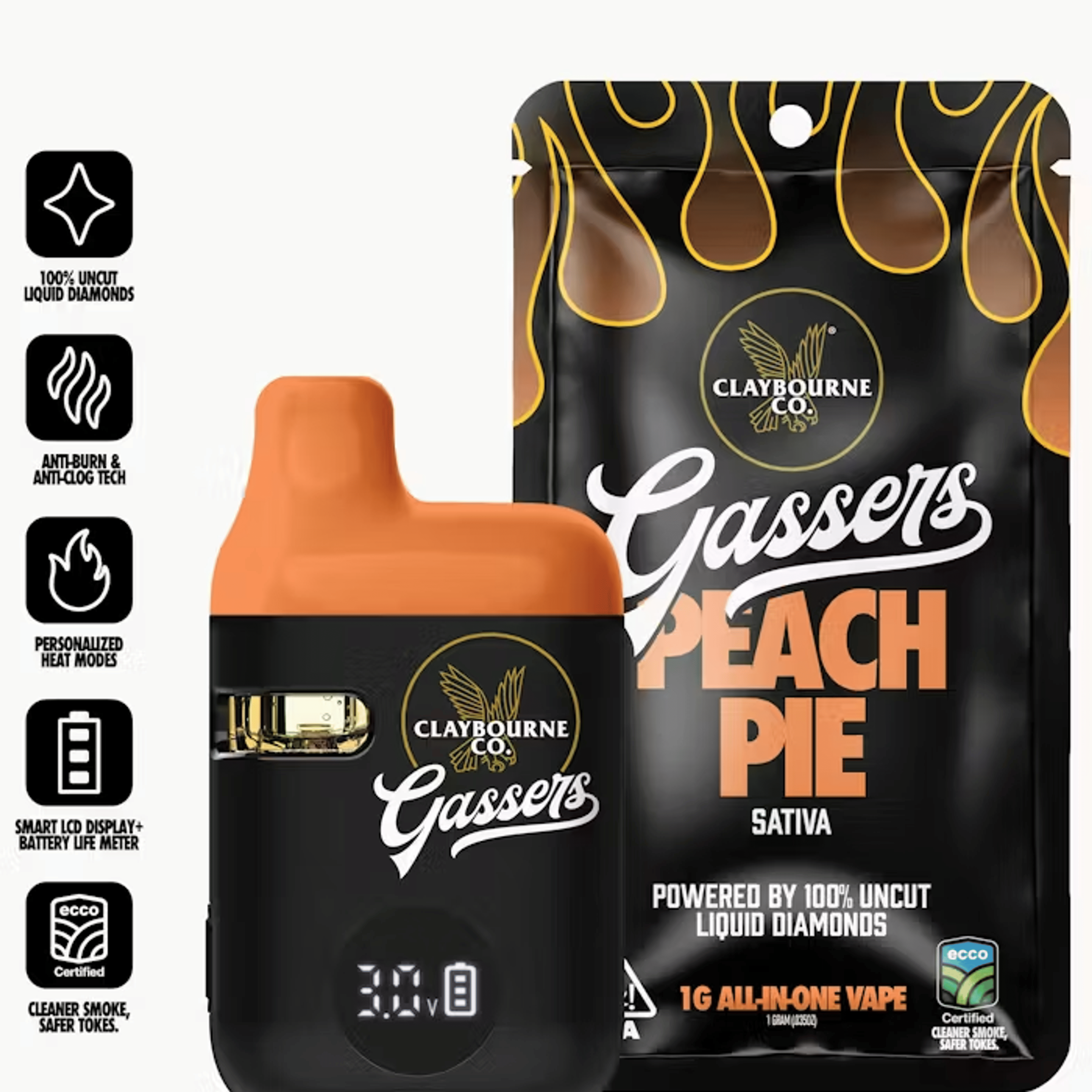 Peach Pie All in One 1G - Claybourne Co. - - $32 - All in One Carts