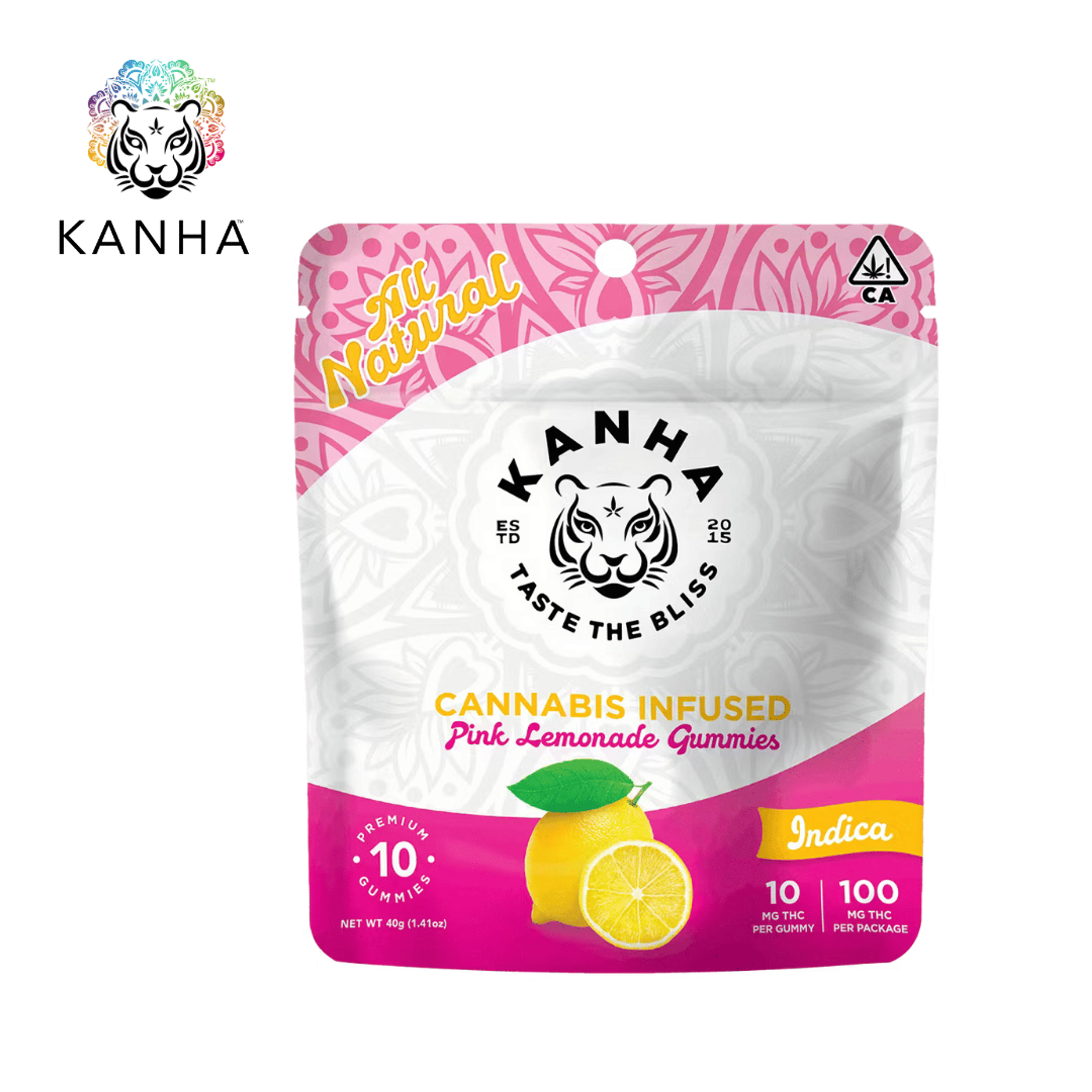Kanha - Pink Lemonade - Classic Gummies - 100mg THC - KANHA - - $11.99 - Edibles