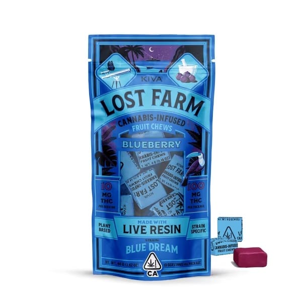 Lost Farm Fruit Chews - Kiva - Watermelon Gelato (H) - $27 - Edibles