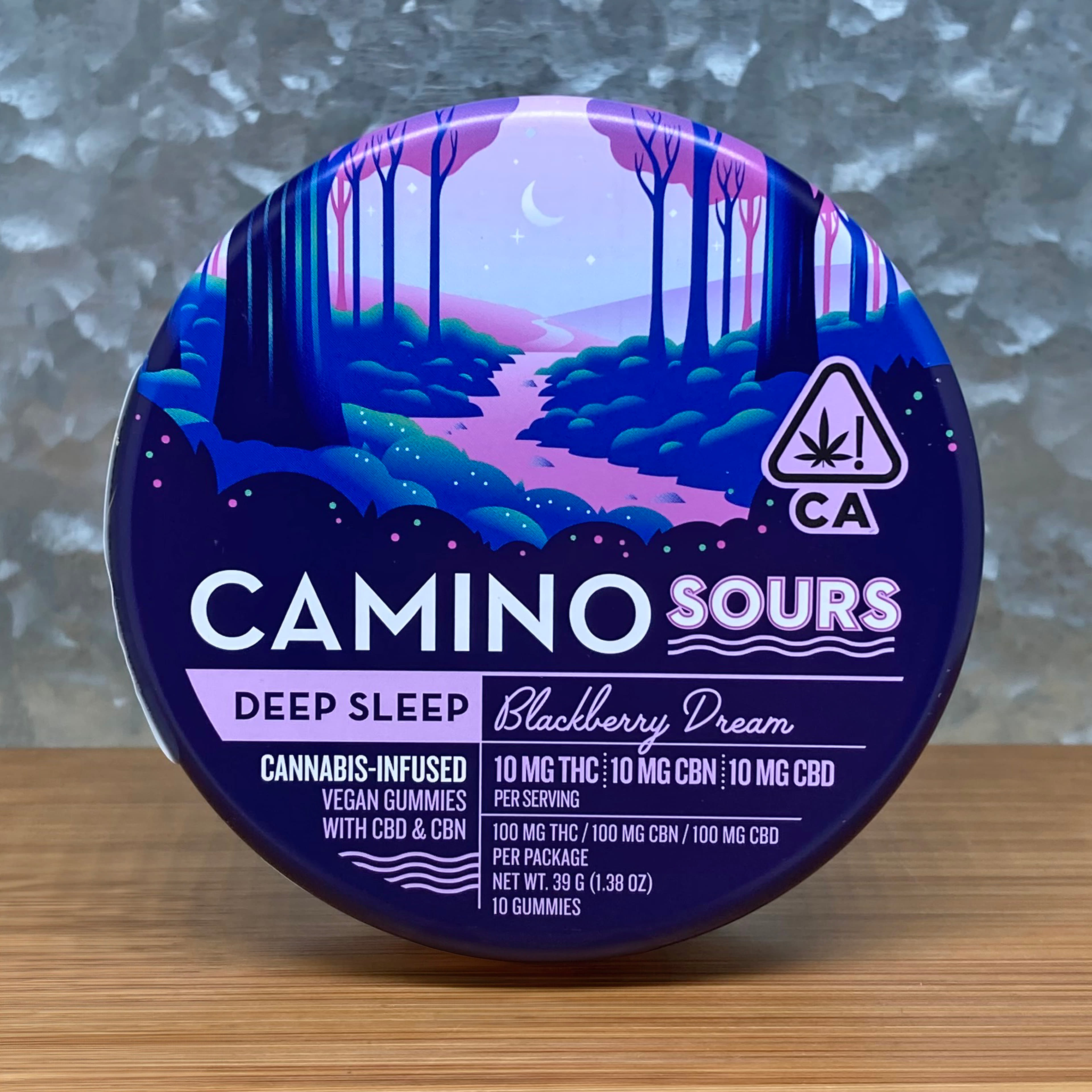 Blackberry Dream Deep Sleep 1:1:1 Camino Sours Gummies - Kiva - - $29 - Edible