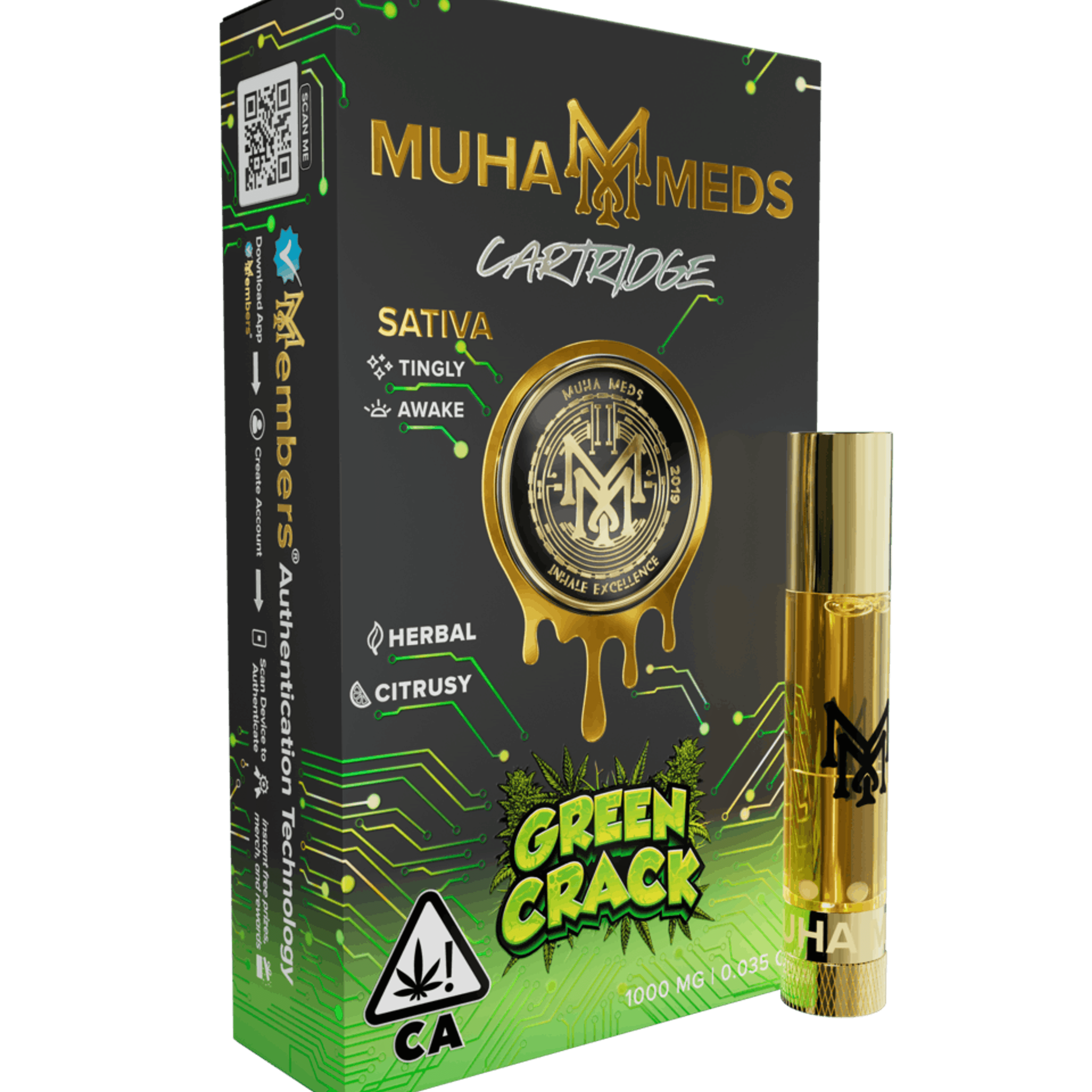 Green Crack | Cartridge | 1000MG - MUHA MEDS - - $15 - Vape
