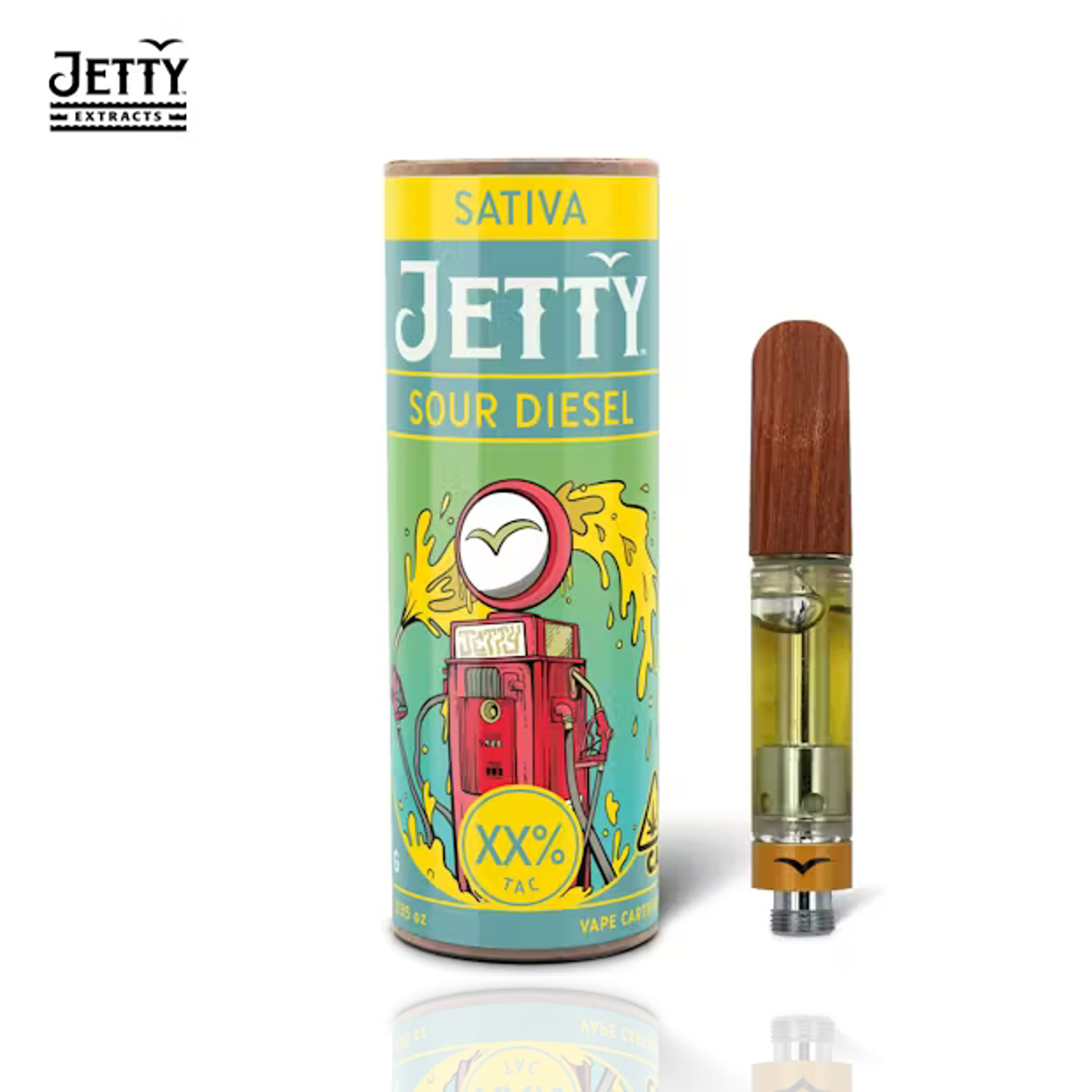 Jetty - Sour Diesel - High THC Cart - 1g - Jetty Extracts - - $24.99 - 510 Cartridges