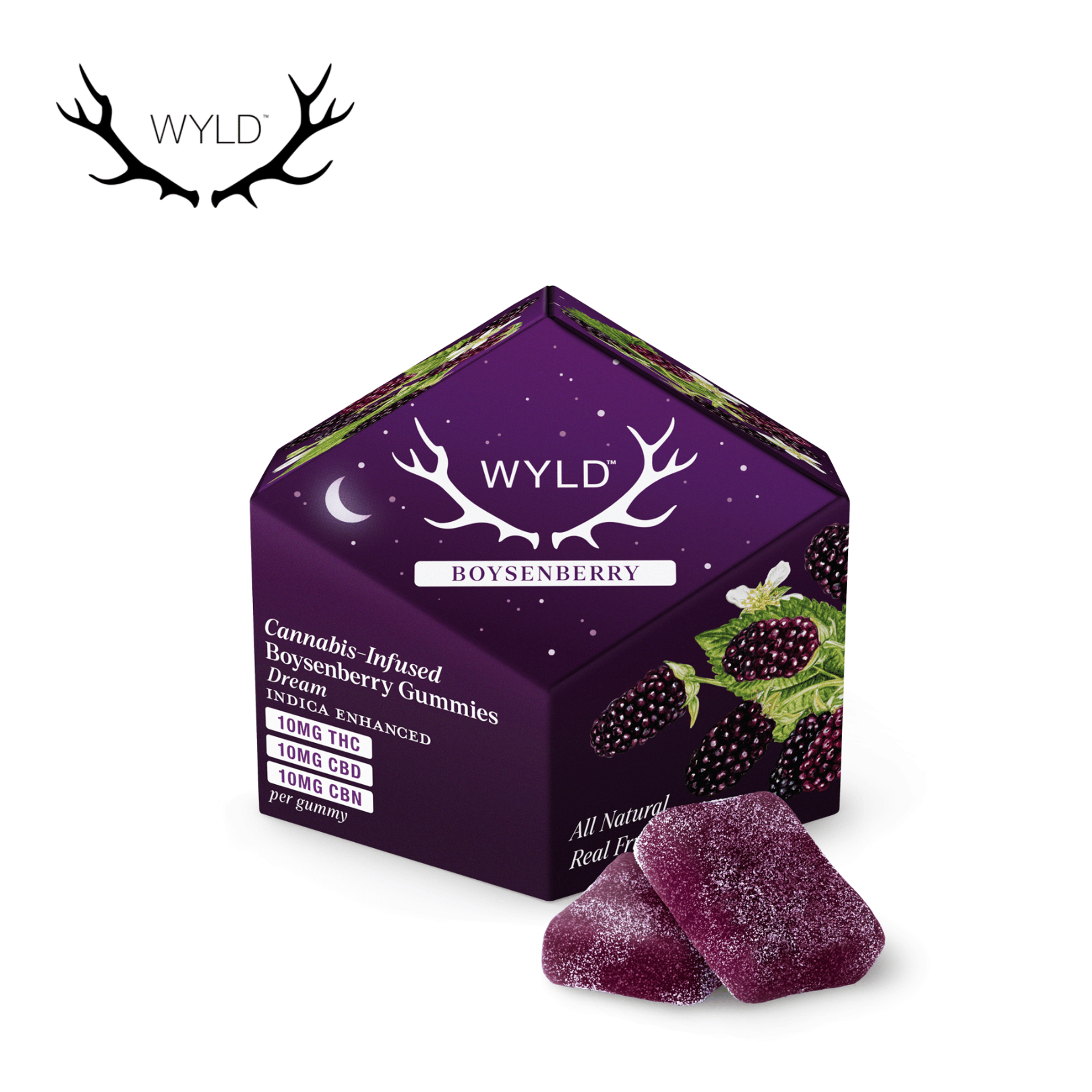 WYLD - Boysenberry - Gummies - 100mg THC + 100mg CBD + 100mg CBN - Wyld - - $14.99 - Edibles