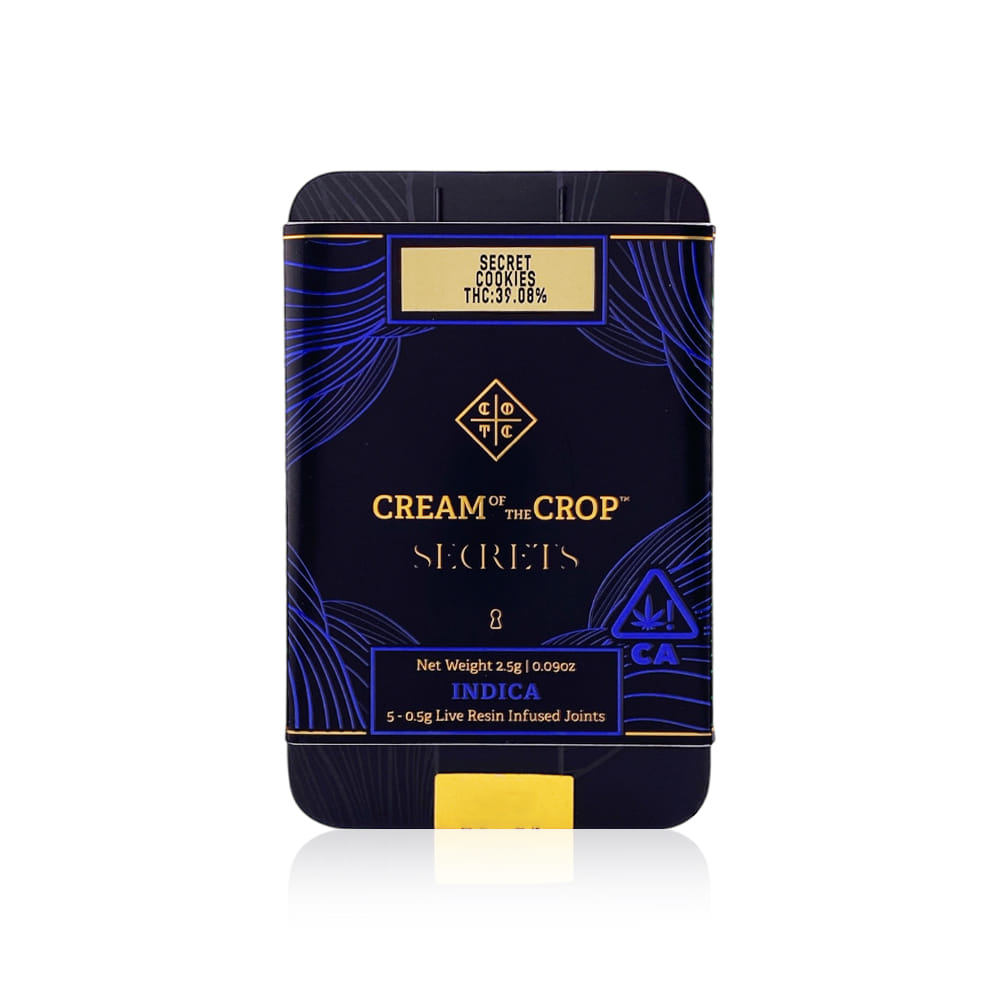 Cream Of The Crop Secrets | .5gx5pk- Indica - Secret Cookies - Cream Of The Crop -  - $24 - Pre-Rolls