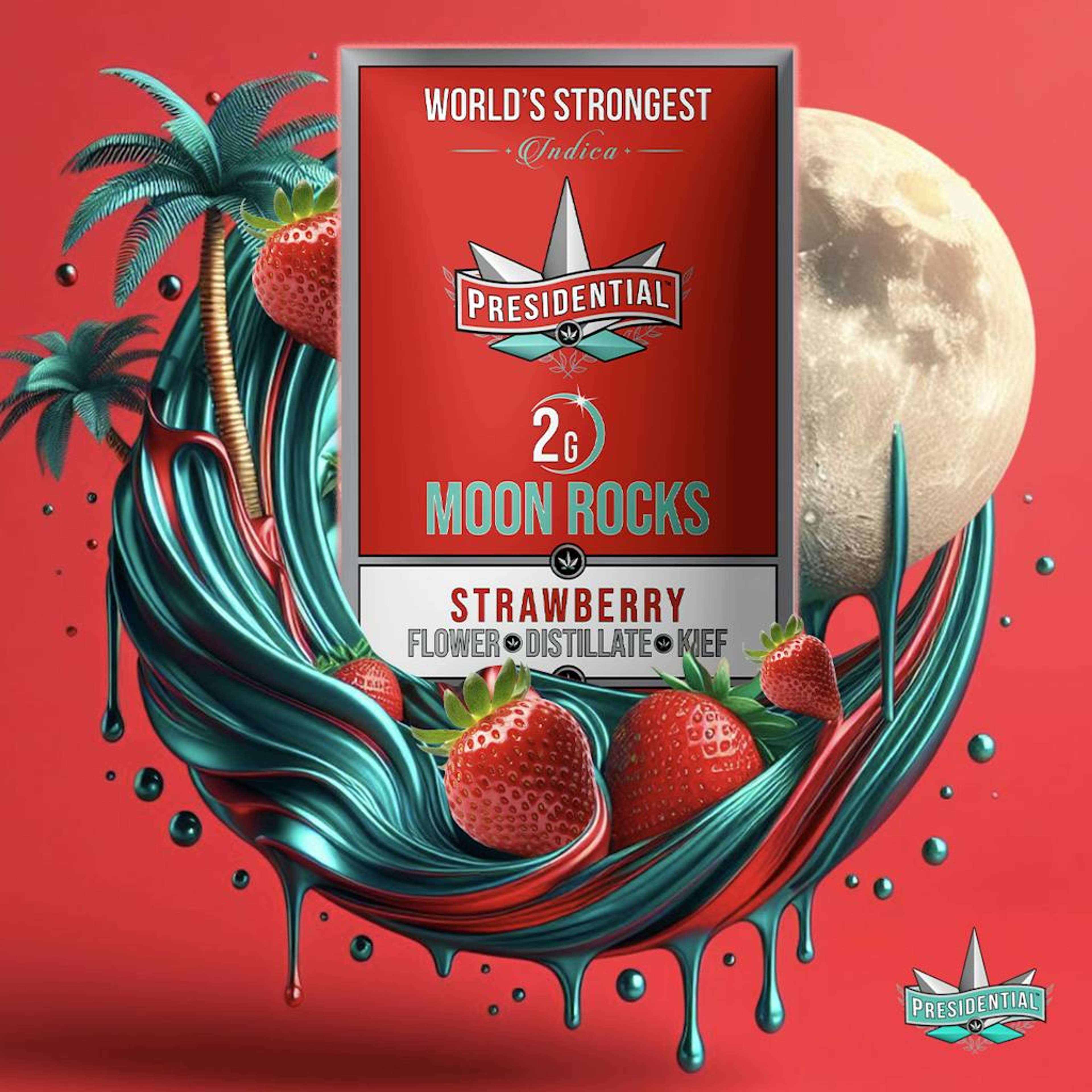 Strawberry - 2g Moon Rocks - Presidential - 2g Moonrock - Indica - $32 - Moon Rocks