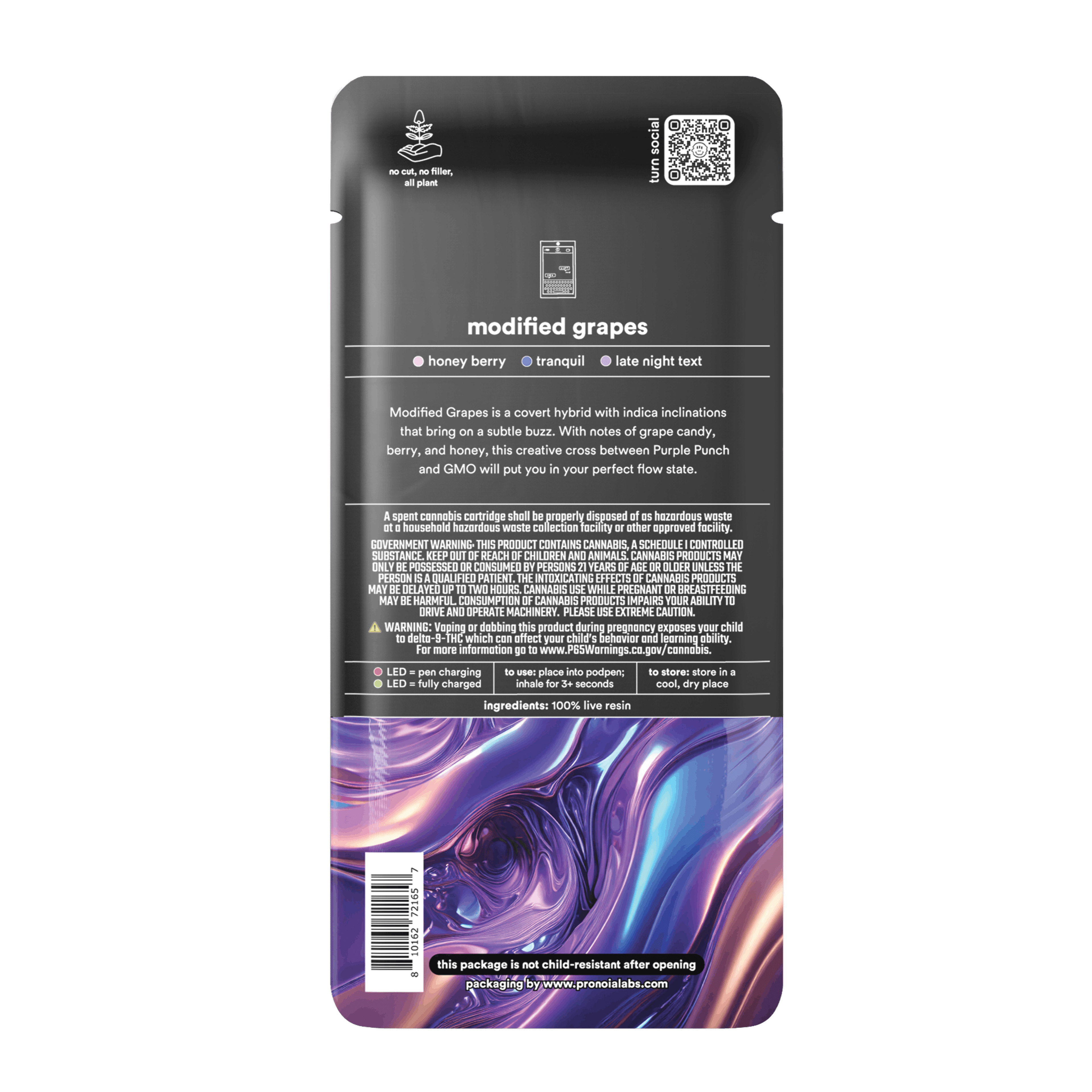 Modified Grapes 1g Live Resin Pod - turn - - $39 - Vape Pod