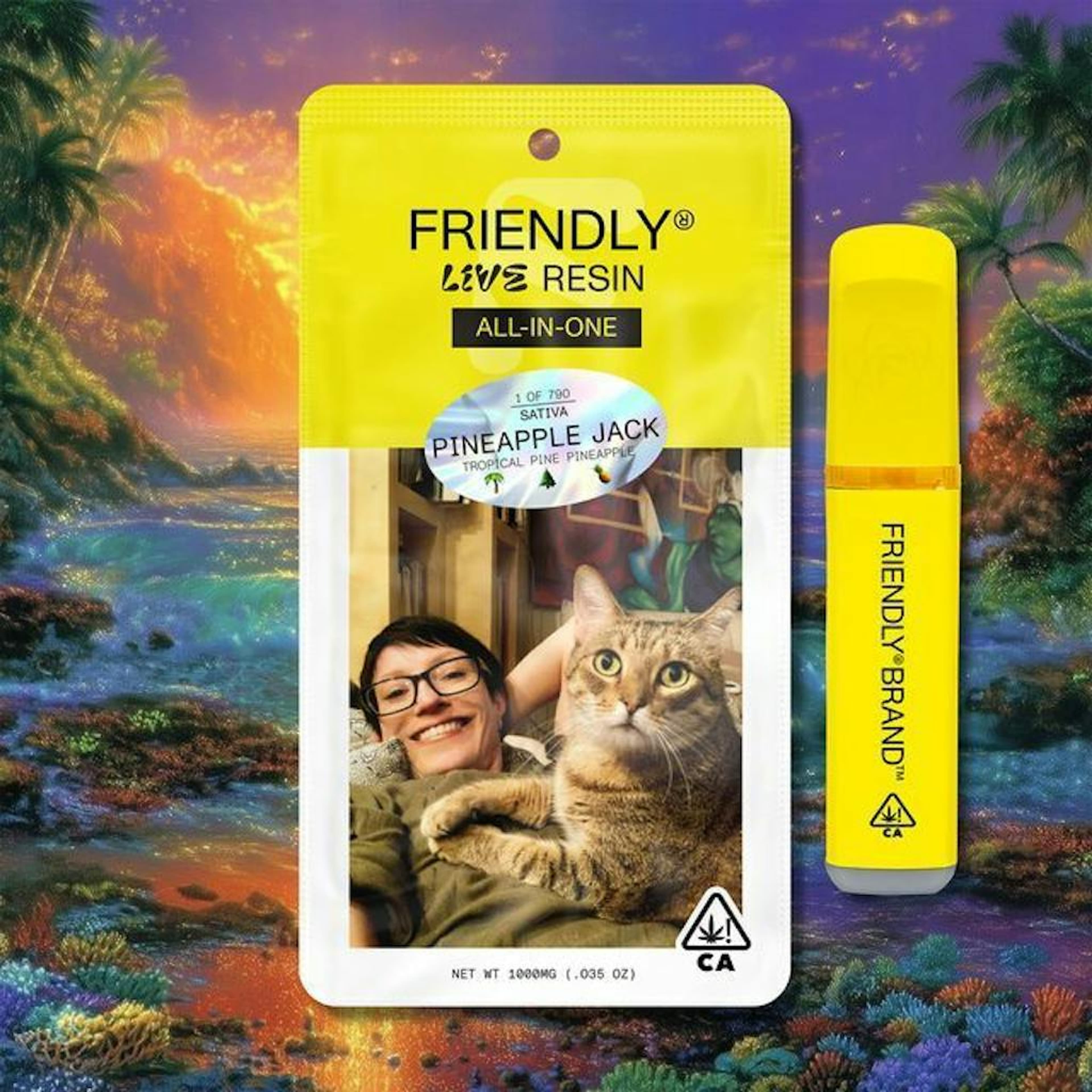 Pineapple Jack - 1g Live Resin Disposable - Friendly Brand - 1g Dispo - Sativa - $51 - All-In-One (Disposables)