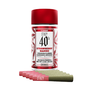 STIIIZY - Infused 40's Strawberry Mango Preroll 5pk - 2.5g - STIIIZY -  - $33 - Pre-Rolls