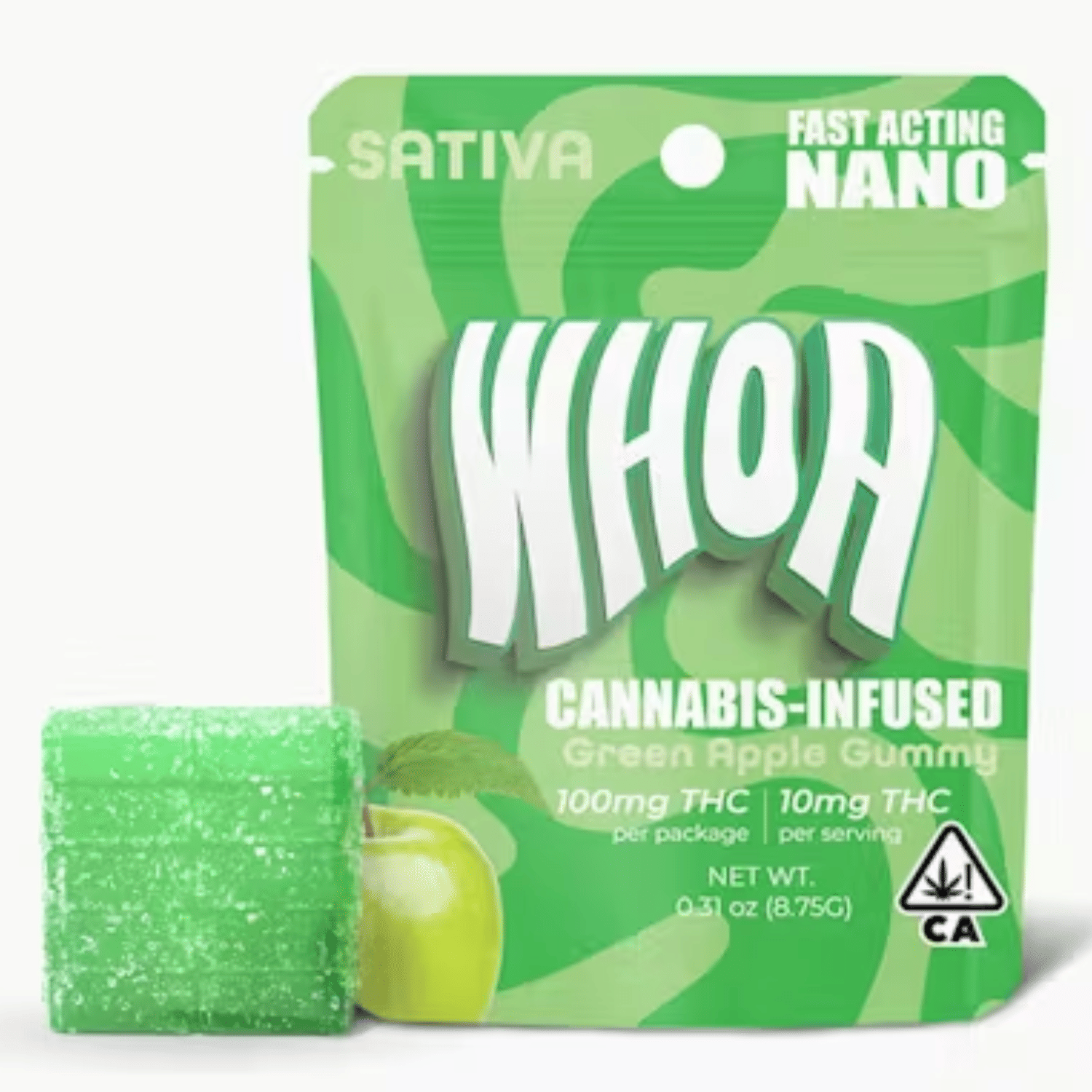 Green Apple Gummy 100mg - WHOA -  - $6.75 - Edible