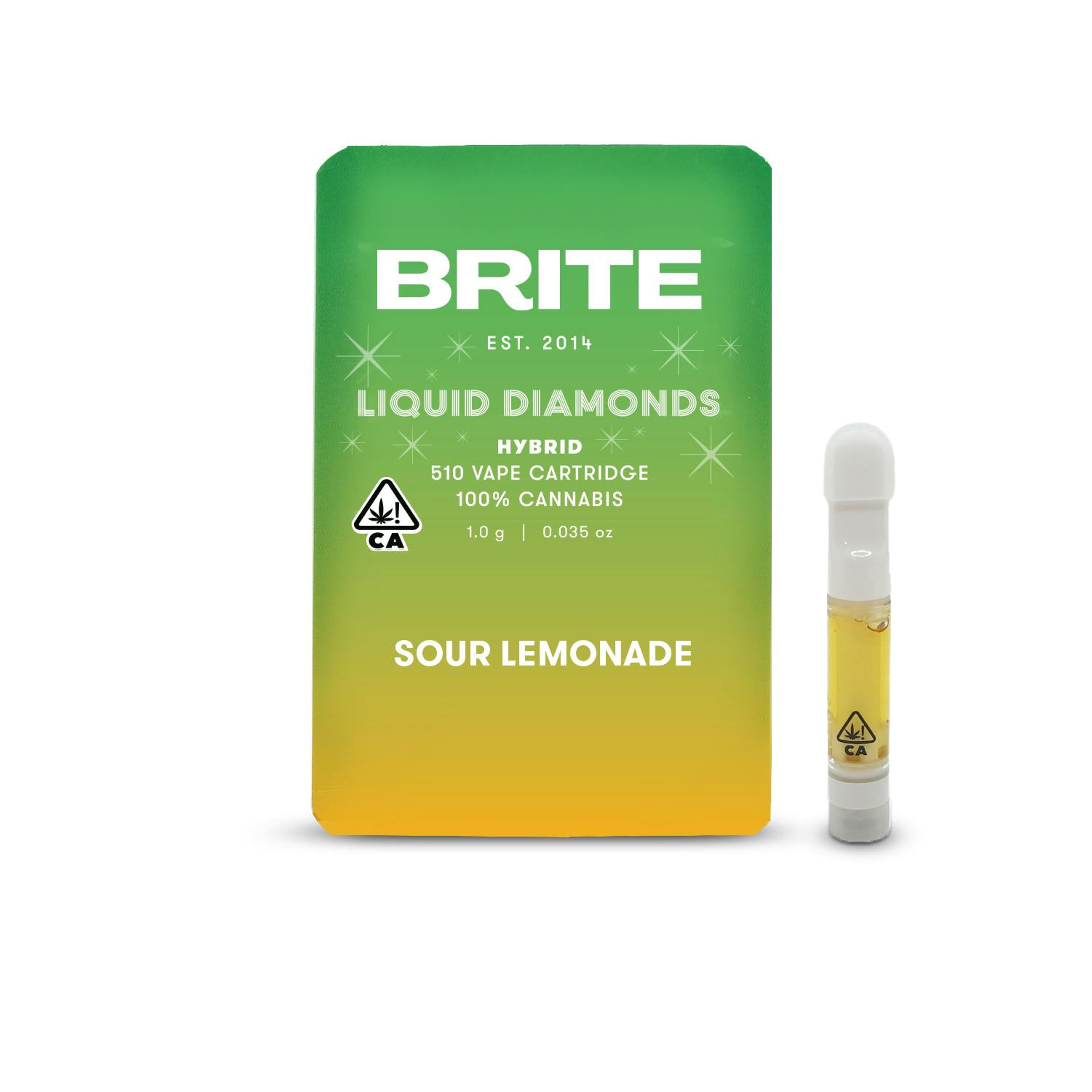 Sour Lemonade - Liquid Diamonds - Cart - Brite Labs - 1g (Single) - $24.99 - Vape Cartridges (Universal 510 Battery Required)