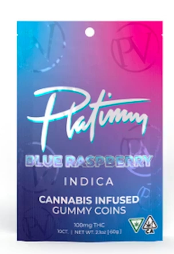 Platinum Vape - 100mg Distillate Gummy - Blue Raspberry -  - $14.99 - Edibles