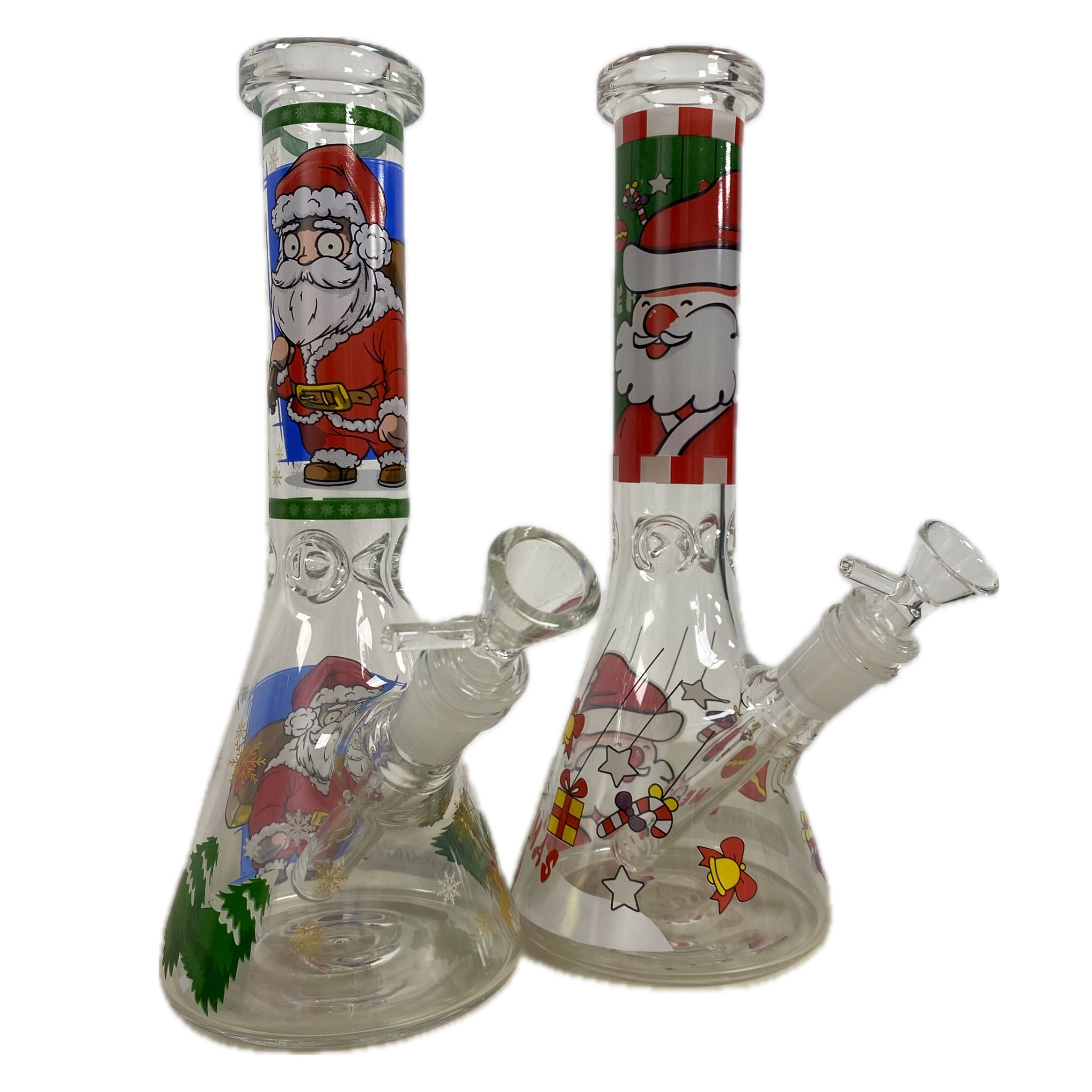 10" Santa Beaker Bong Water Pipe - 14mm - Glass and Accessories -  - $25 - Paraphernalia