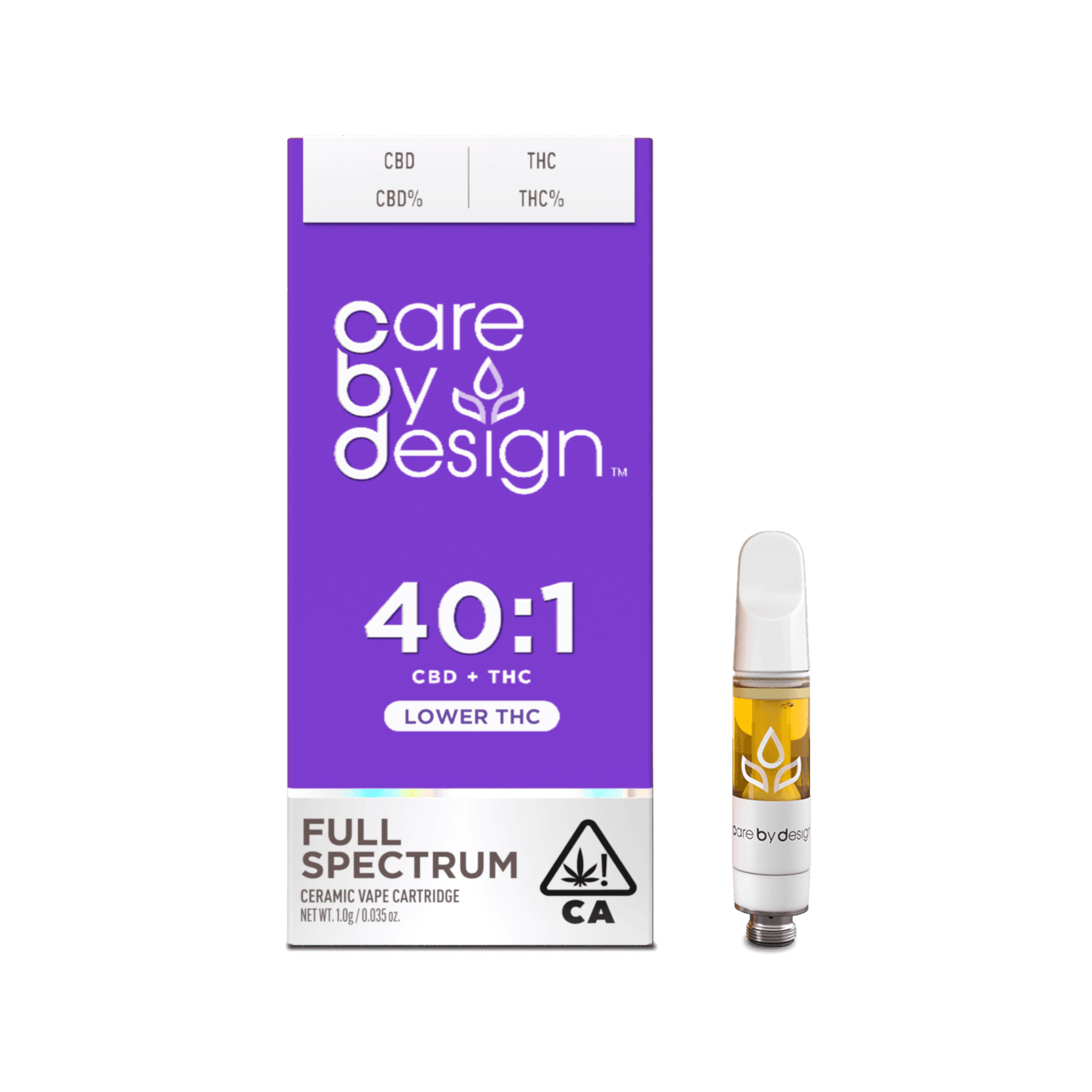 40:1 Full Spectrum Vape Cartridge - 1g - Care By Design -  - $50 - Cartridges / Pods