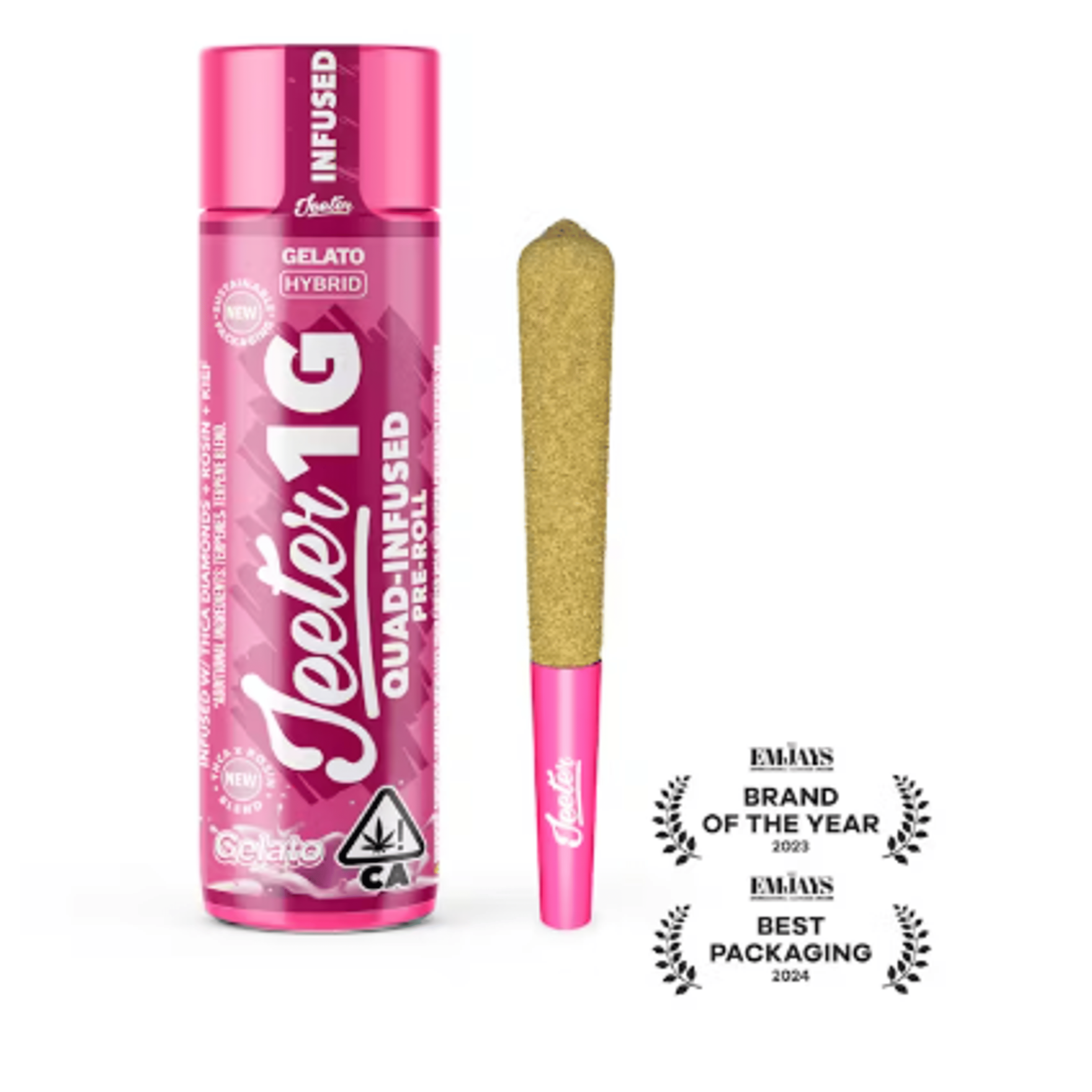 Quad Infused: Gelato 1g Rosin + THCa Diamond Infused Pre Roll - 1g - Jeeter - - $20 - Infused Pre-Rolls