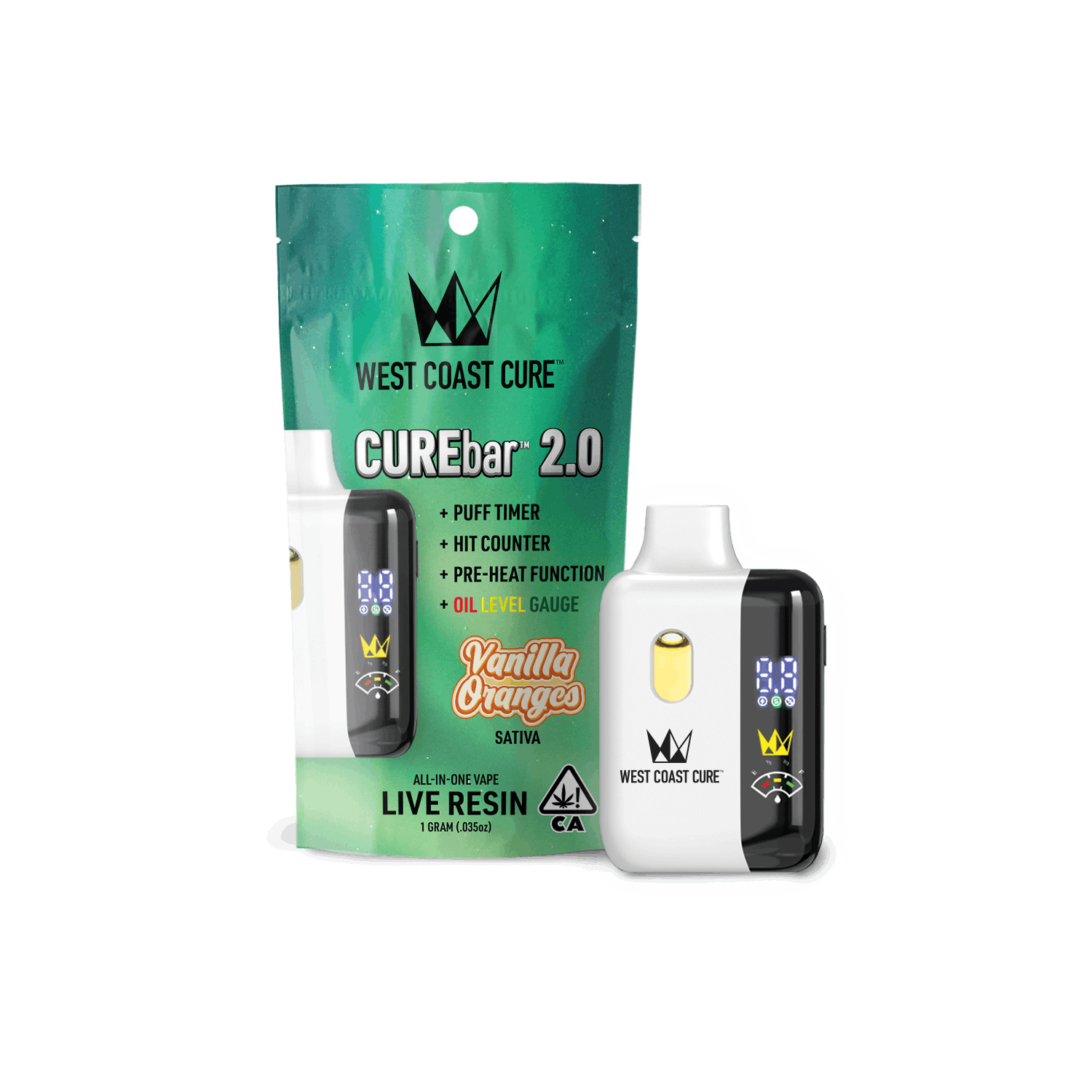 Vanilla Oranges Live Resin CUREbar - 1g 2.0 - West Coast Cure -  - $28.81 - Vapes