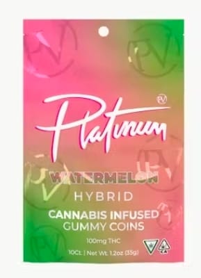 Platinum Vape - 100mg Distillate Gummy - Watermelon - Hybrid -  - $14.99 - Edibles