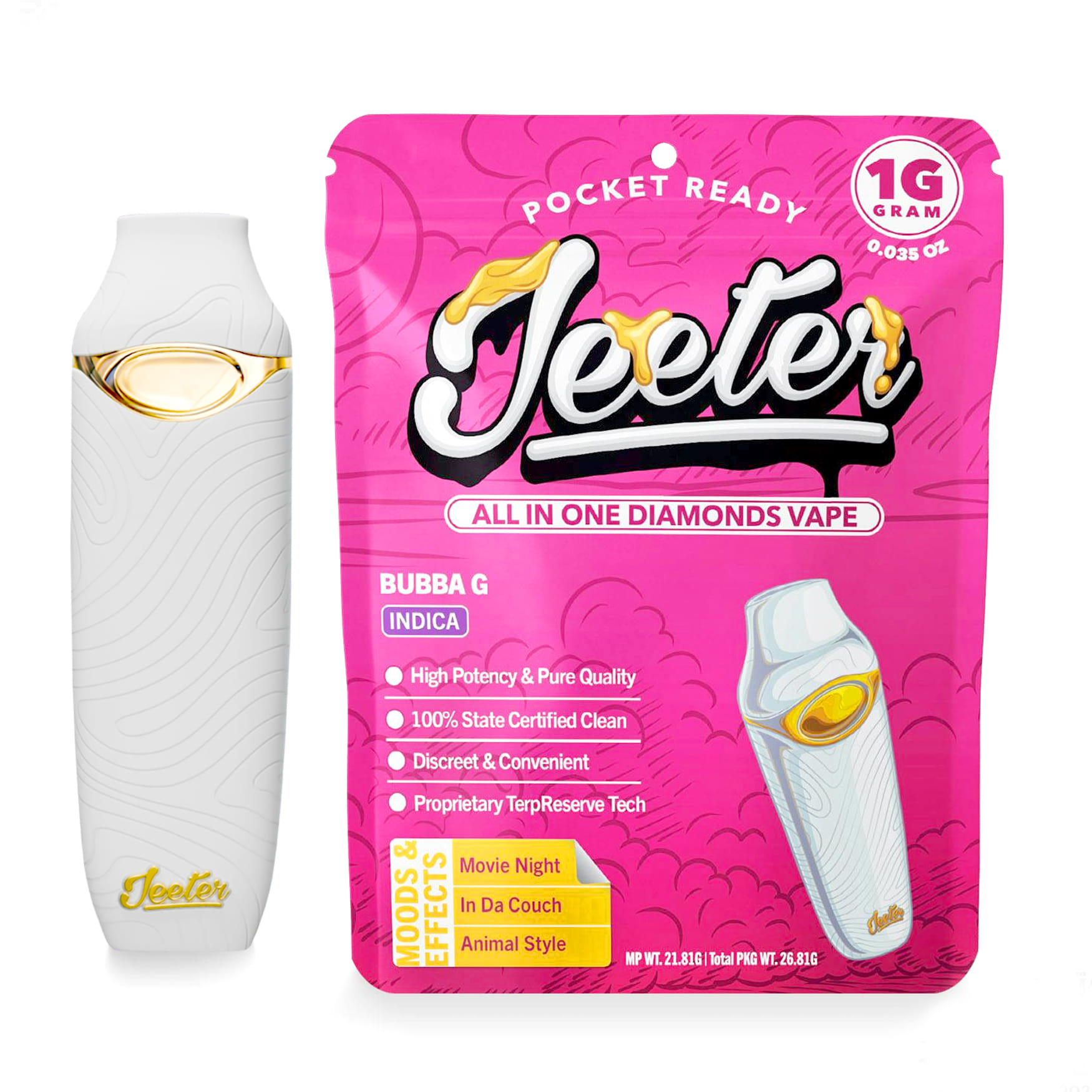 Bubba G (I) - Liquid Diamonds AIO 1g - Jeeter - Bubba G (I) - $31 - Cartridges