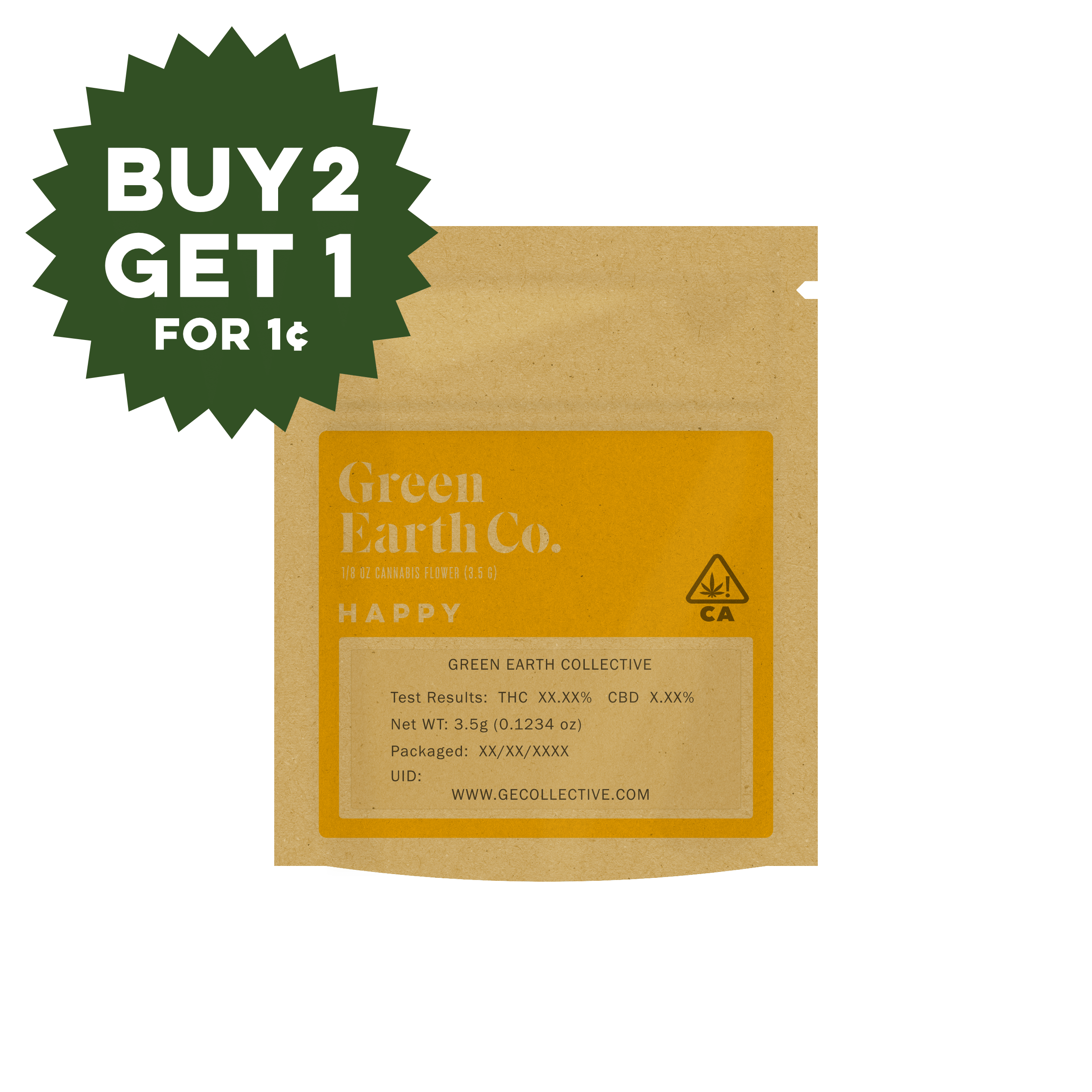 Green Apple Gas - 3.5g - Green Earth Co. -  - $25 - Flower