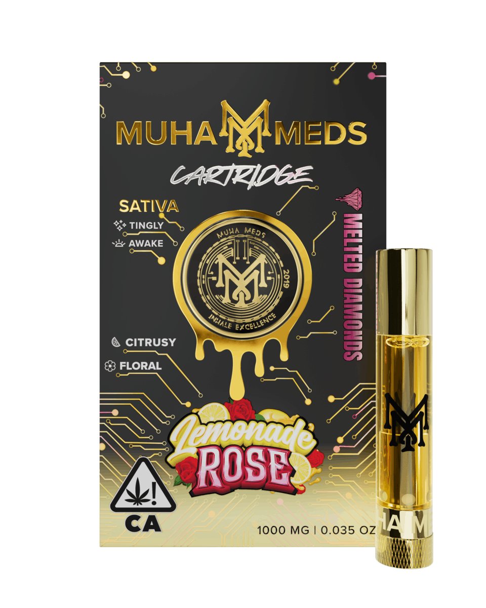 Muha Meds | 1g Lemonade Rose Melted Diamonds | Cartridge | Sativa - Muha Meds -  - $20 - Vape Carts