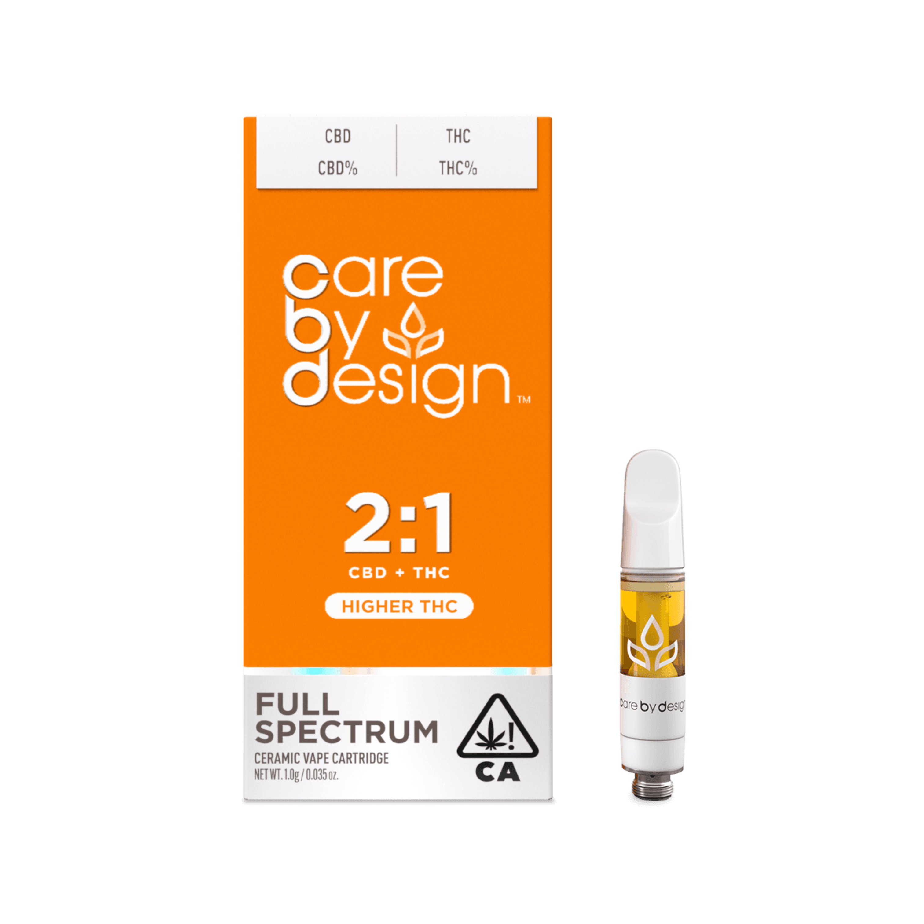 2:1 Full Spectrum Vape Cartridge - 1g - Care By Design -  - $50 - Cartridges / Pods