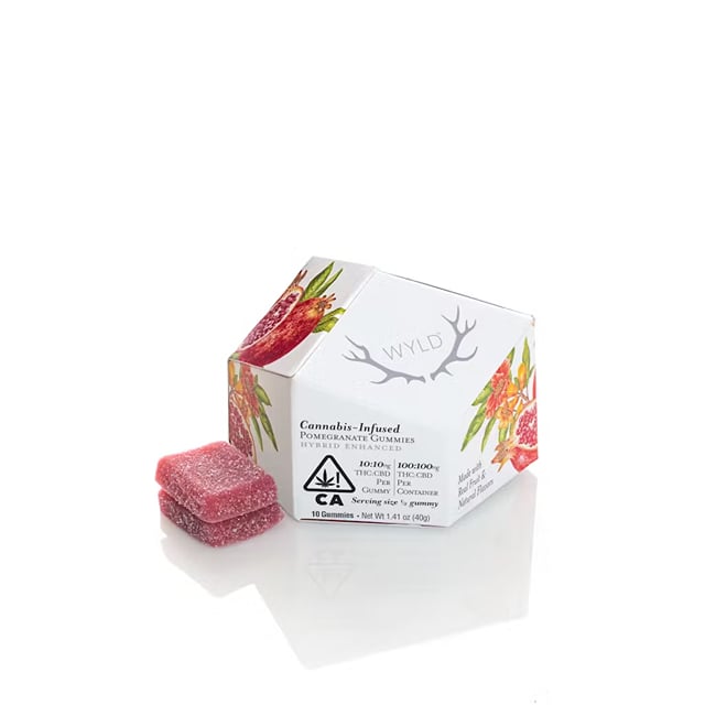 Pomegranate 1:1 THC:CBD Gummies - 100mg - 10ct
