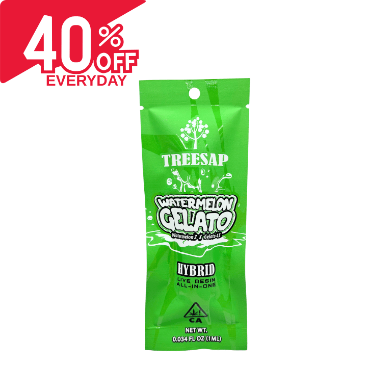 Treesap - Live Resin AIO - Watermelon Gelato (HYB) - Treesap -  - $29 - All-In-Ones