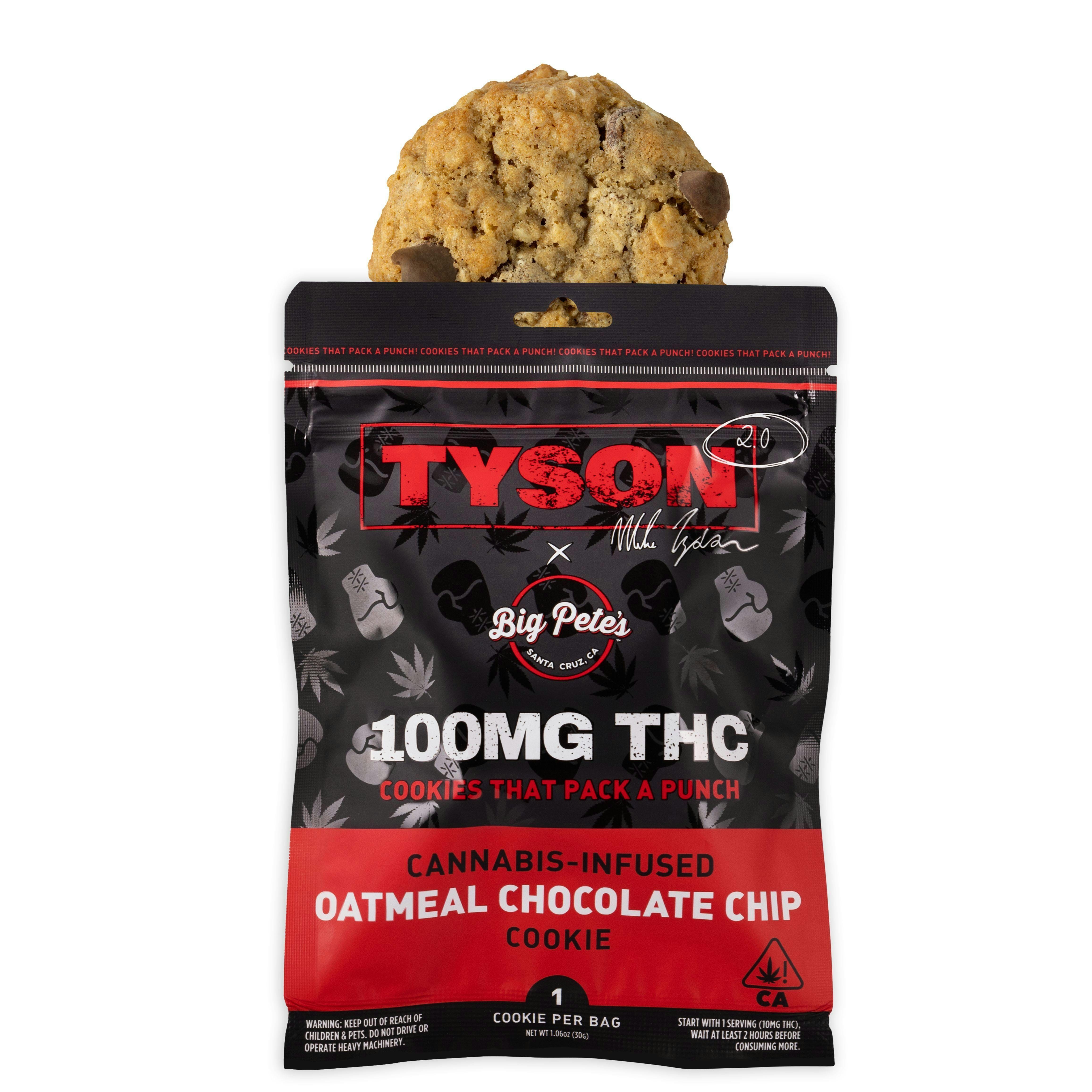TYSON 2.0 Extra Strength Oatmeal Chocolate Chip Single 100mg - Big Pete's - Oatmeal Chocolate Chip - $18 - Edibles