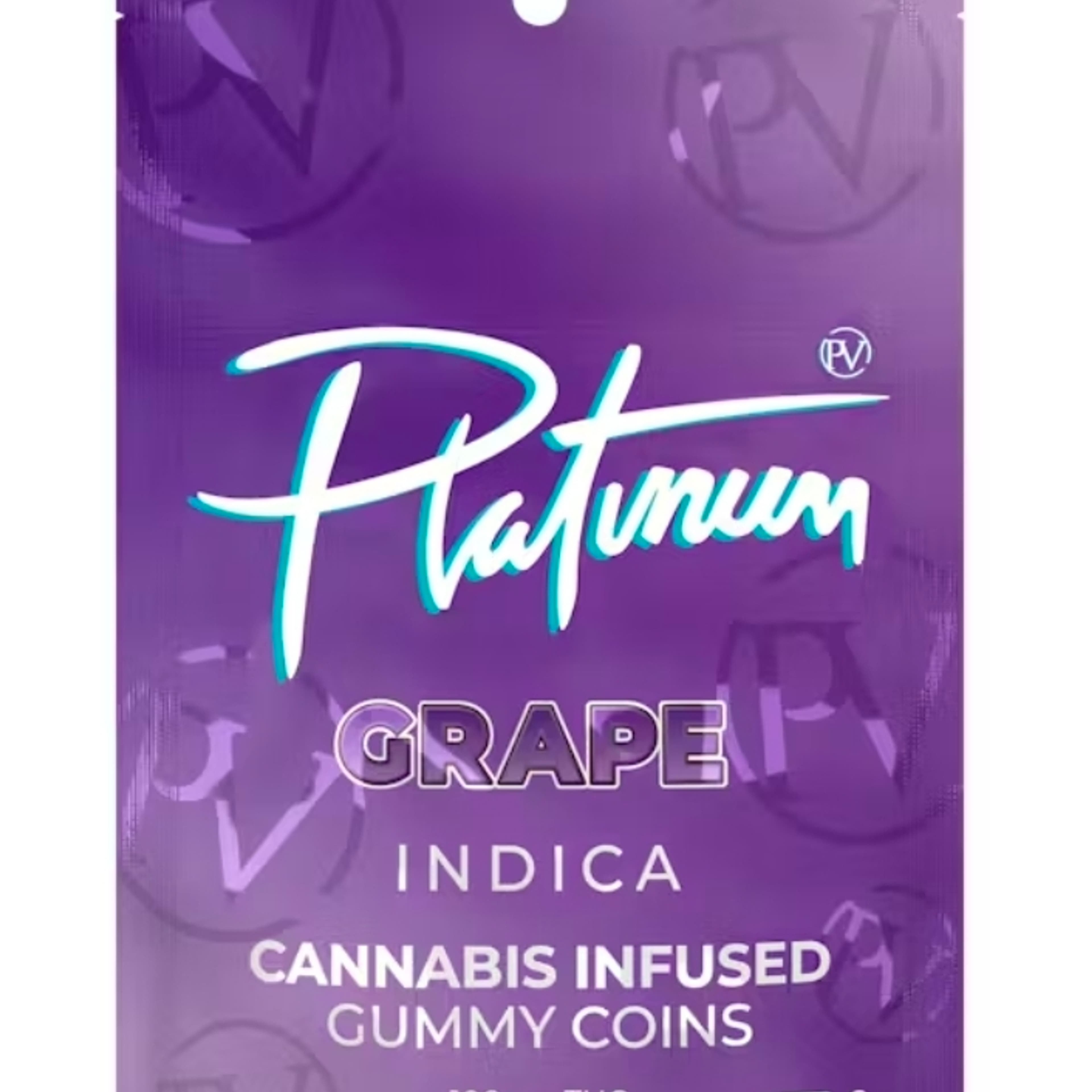 Platinum Vape - 100mg Distillate Gummy - Grape - Indica - - $14.99 - Edibles