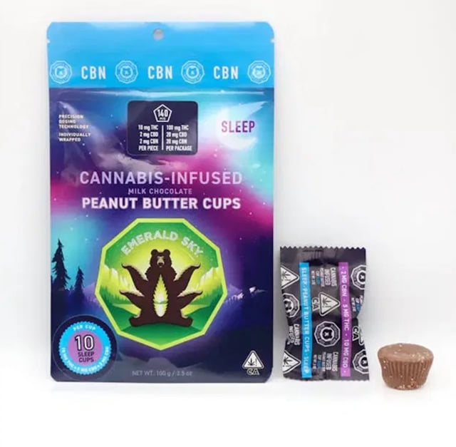 Sleep Milk Chocolate - Peanut Butter Cups - THC/CBD/CBN - 10ct - 100mg - Indica
