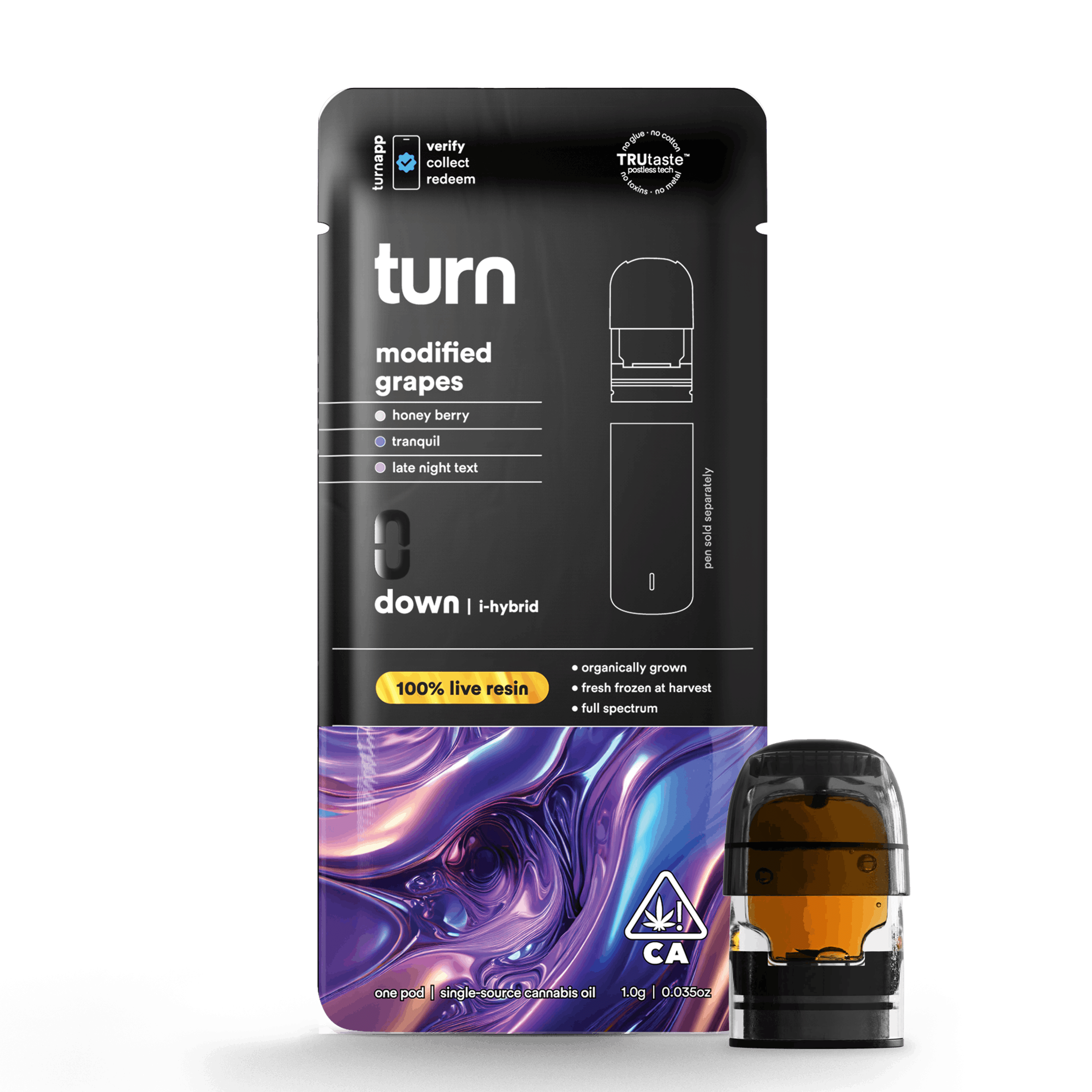 Modified Grapes 1g Live Resin Pod - turn - - $39 - Vape Pod