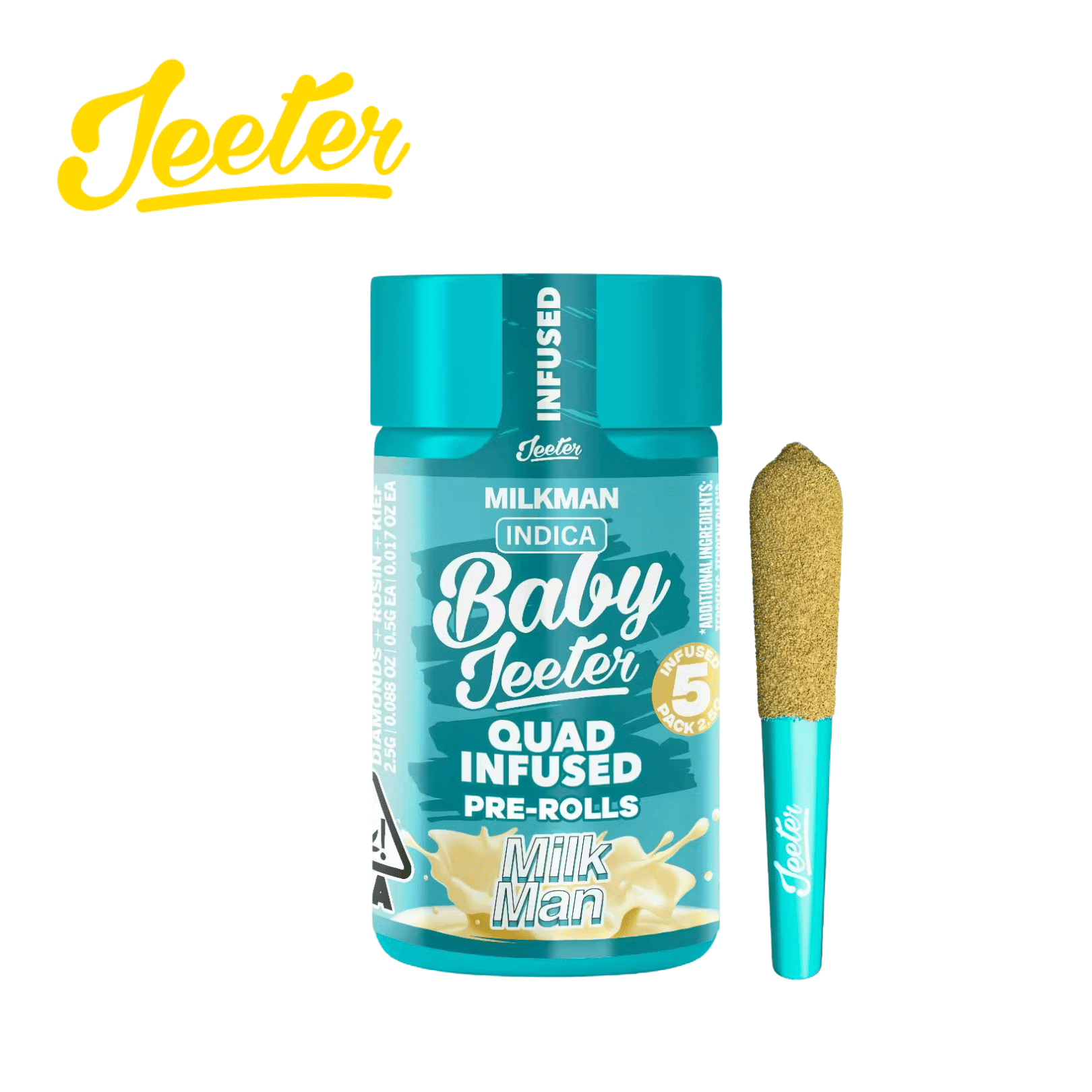 Baby Jeeter - Milk Man - 5 Pre-Roll Pack - 2.5g - Jeeter - MilkMan 5PK - $29.99 - Pre-Roll Packs