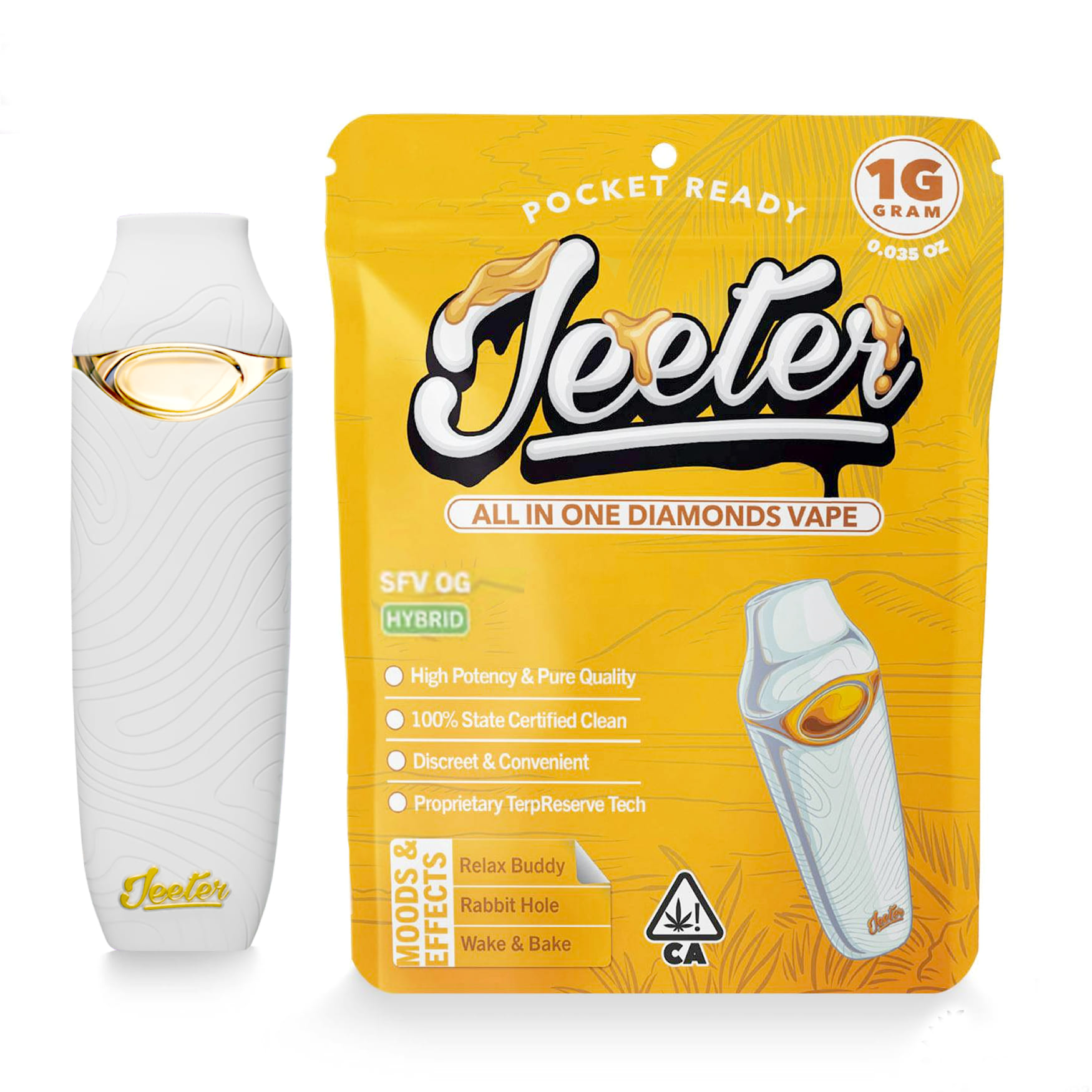 SFV OG (H) - Liquid Diamonds AIO 1g - Jeeter - SFV OG (H) - $31 - Cartridges