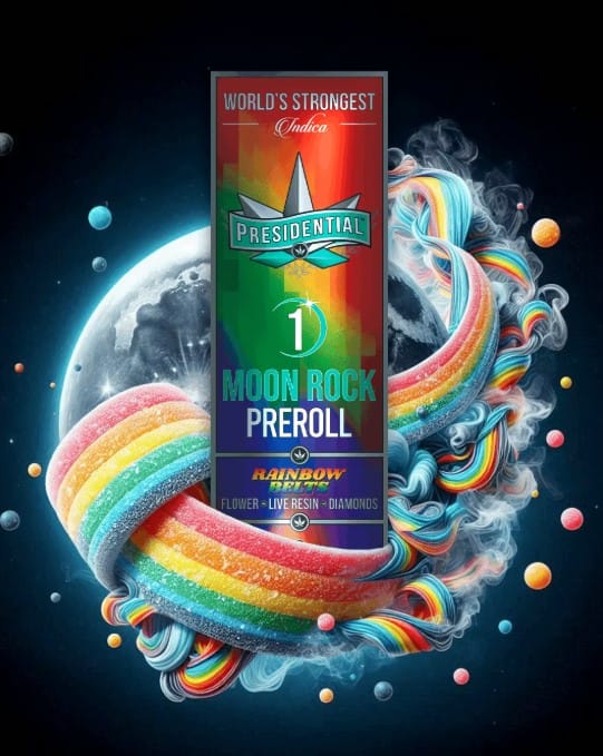Presidential - Rainbow Belts - Moon Rock Pre-Roll - 1g - Presidential - Pre-Roll - $12.99 - Pre-Rolls