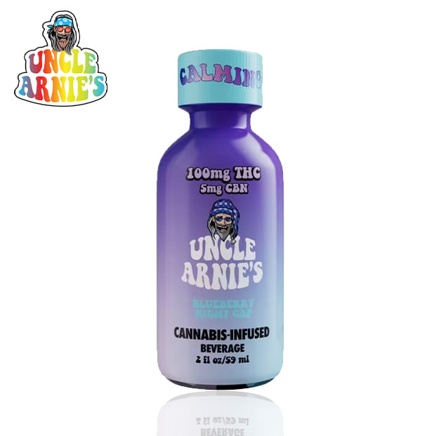 Uncle Arnies - Blueberry Night Cap - 4:1 THC/CBN - 100mg - Uncle Arnie's - Blueberry Night Cap - $7.99 - Beverages