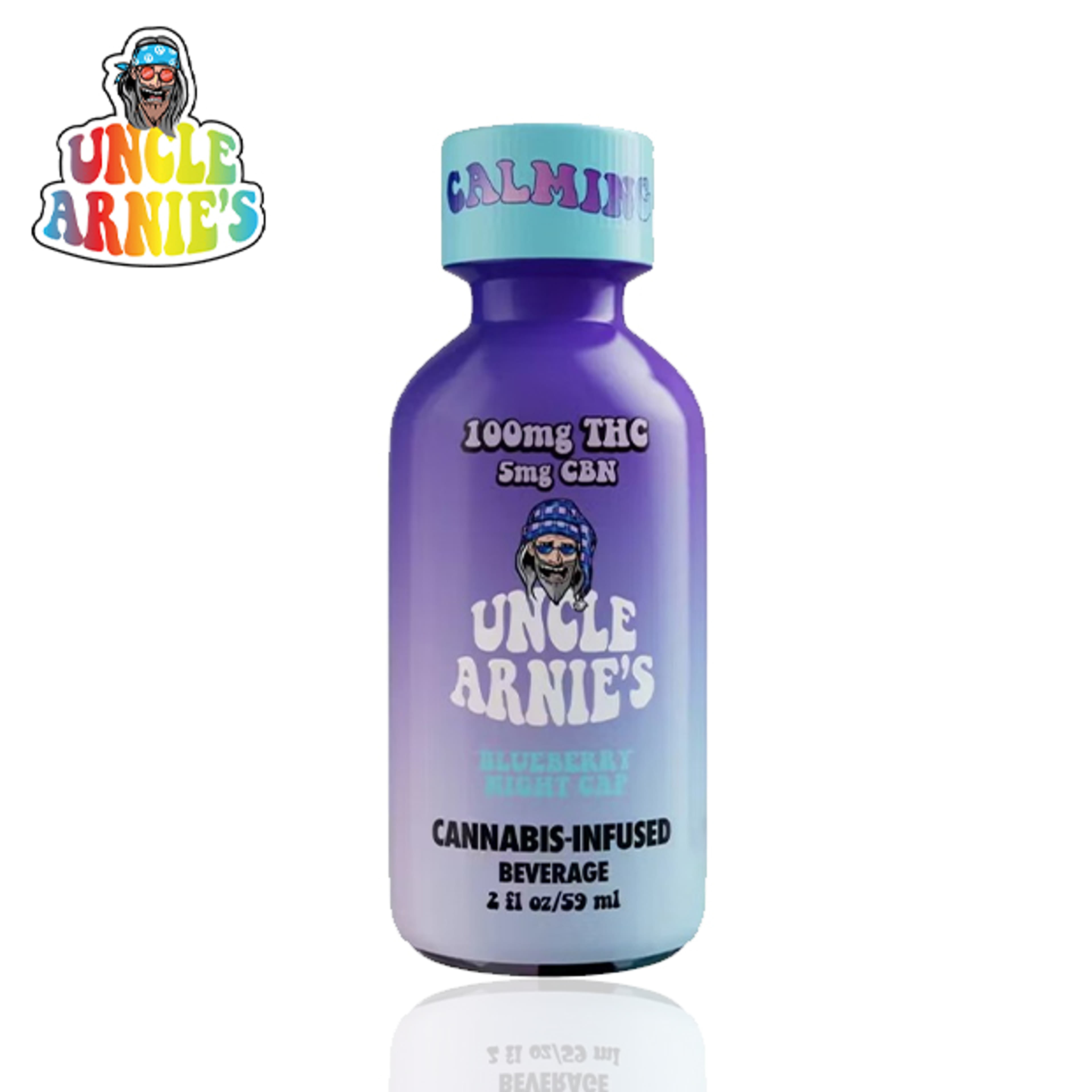 Uncle Arnies - Blueberry Night Cap - 4:1 THC/CBN - 100mg - Uncle Arnie's - Blueberry Night Cap - $7.99 - Beverages