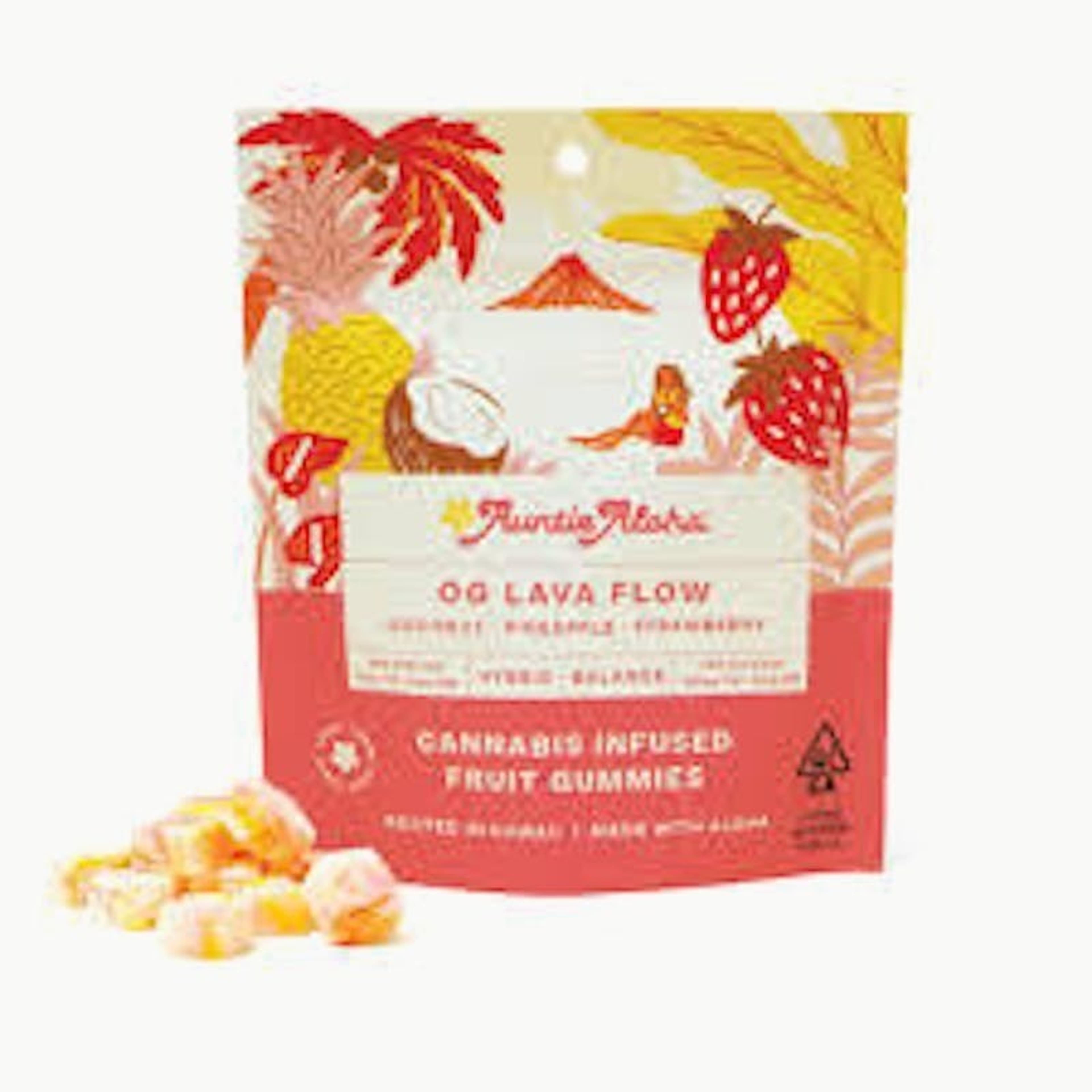 OG Lava Flow 100mg 20pk - Auntie Aloha - - $17.50 - Edibles