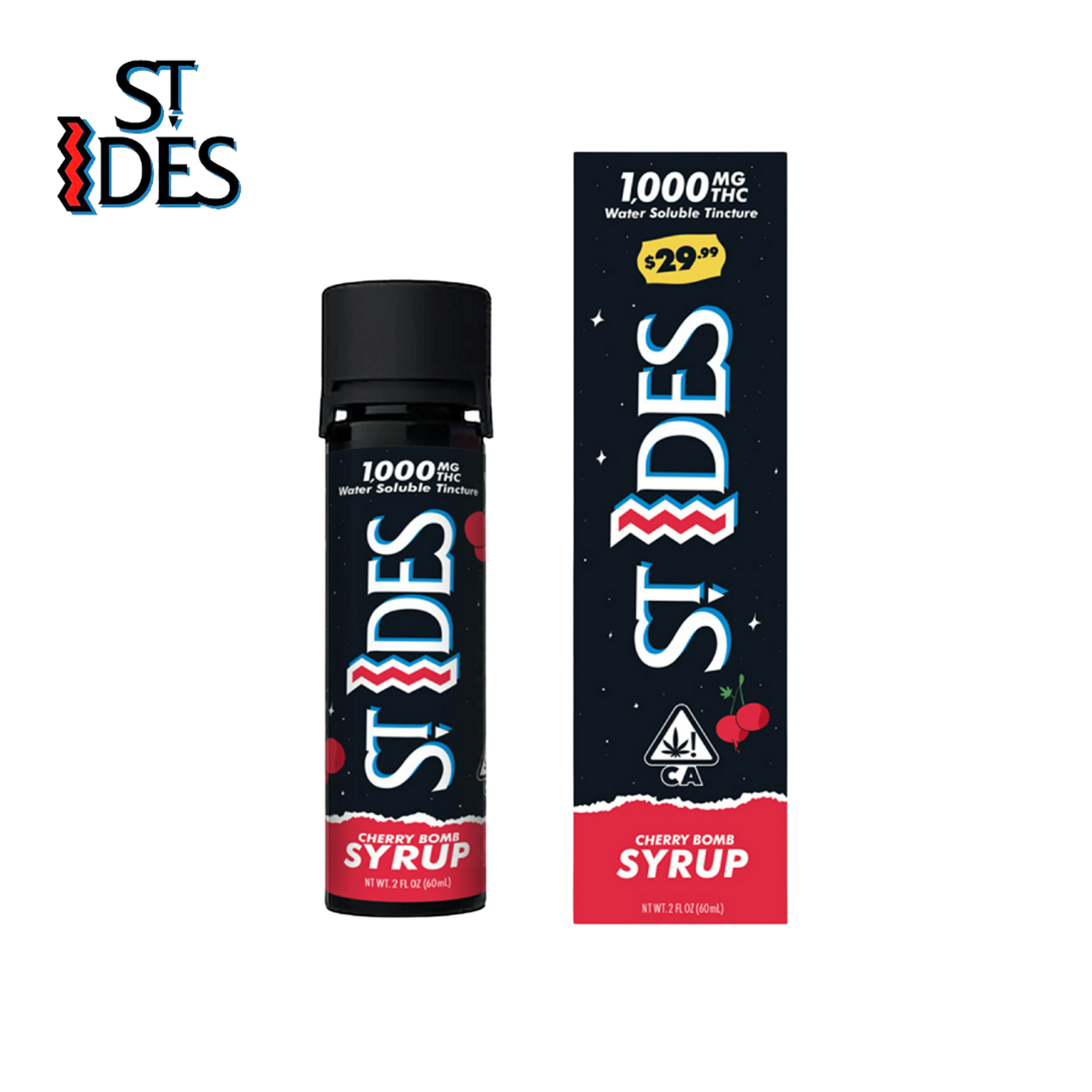 St. Ides - Cherry Bomb - Syrup - 1000mg - 2 oz. - St. Ides - Cherry Bomb Syrup - $29.99 - Beverages