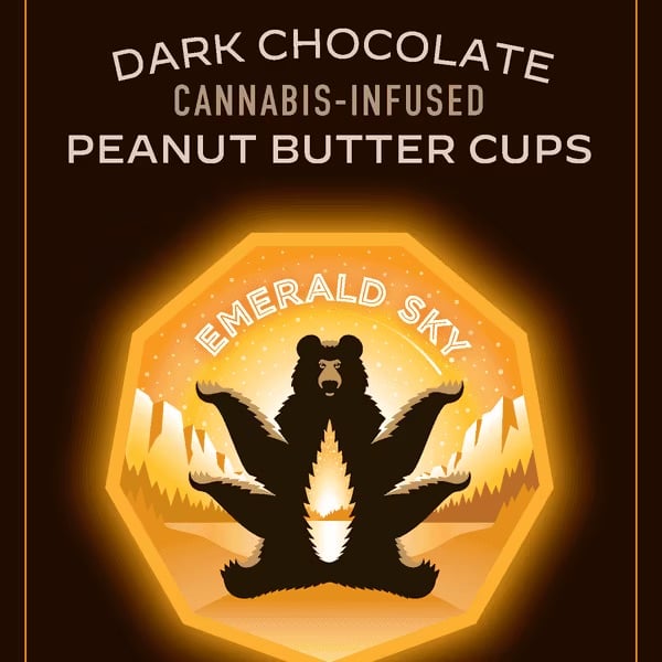 DARK CHOCOLATE PEANUT BUTTER CUPS - SATIVA 100mg 10PK