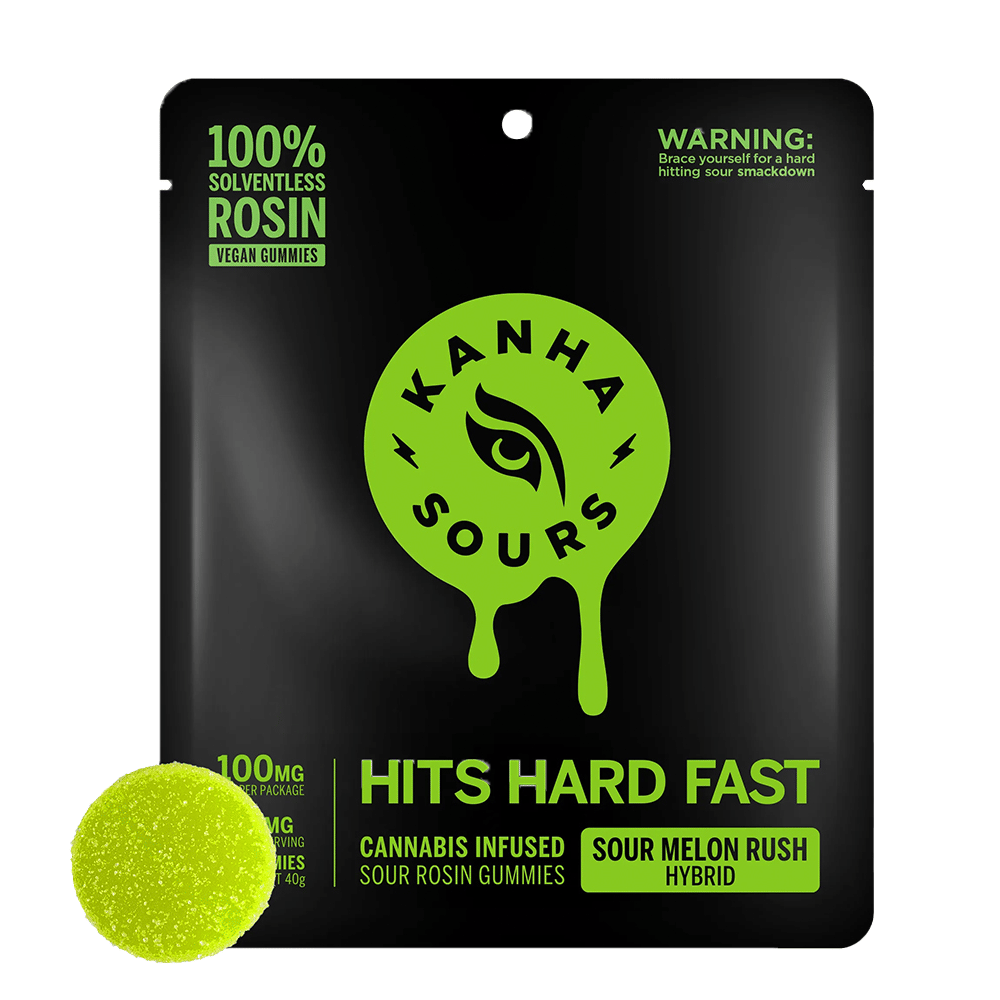Sour Melon Rush Solventless Rosin Gummies (100Mg) (10Pk) - Kanha -  - $20 - Edible