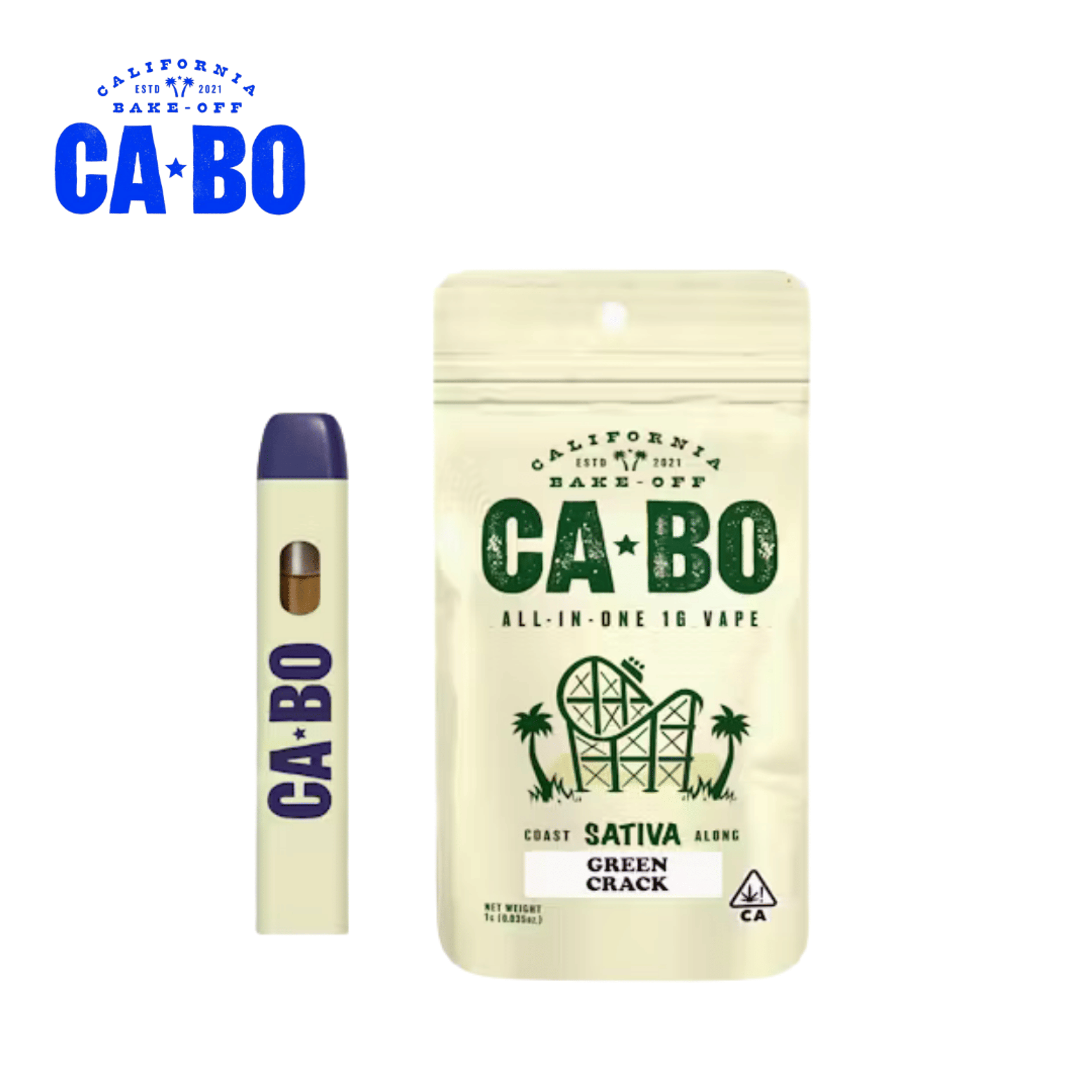 Cabo - Green Crack - Disposable Vape - 1g - Cabo - - $14.99 - Disposable Vapes