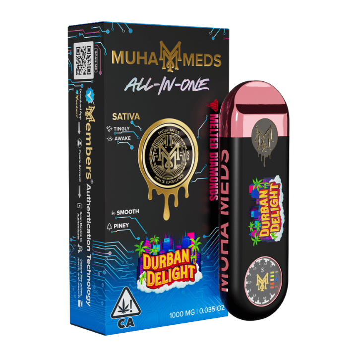 Muha Meds | 1g  All-In-One Melted Diamond Vape - 1.00 g - NA - Muha Meds - Durban Delight (S) - Muha Meds -  - $26 - All-In-Ones