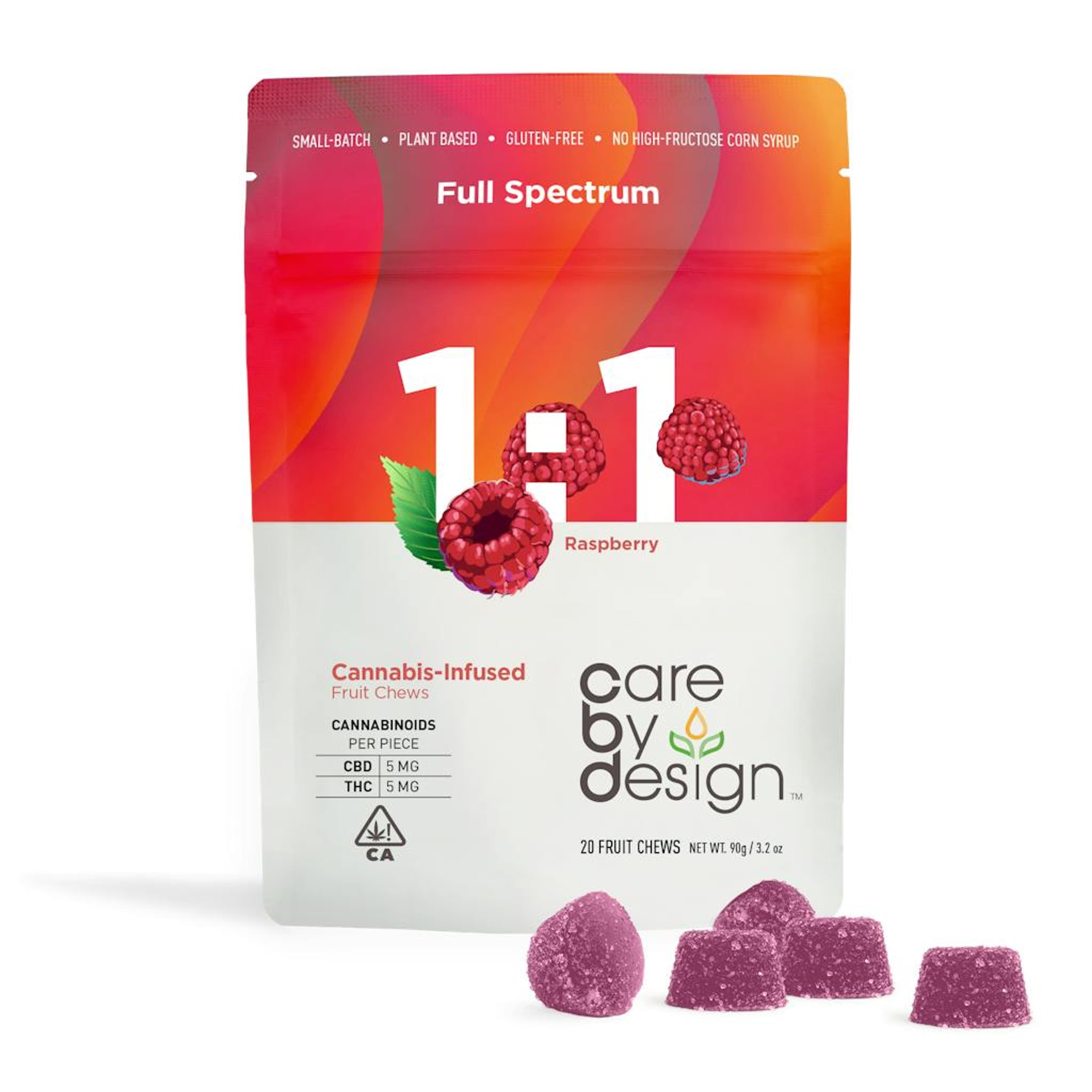 1:1 CBD Raspberry Gummies - 100mg - Care By Design - 1:1 Gummy - $19 - Gummies