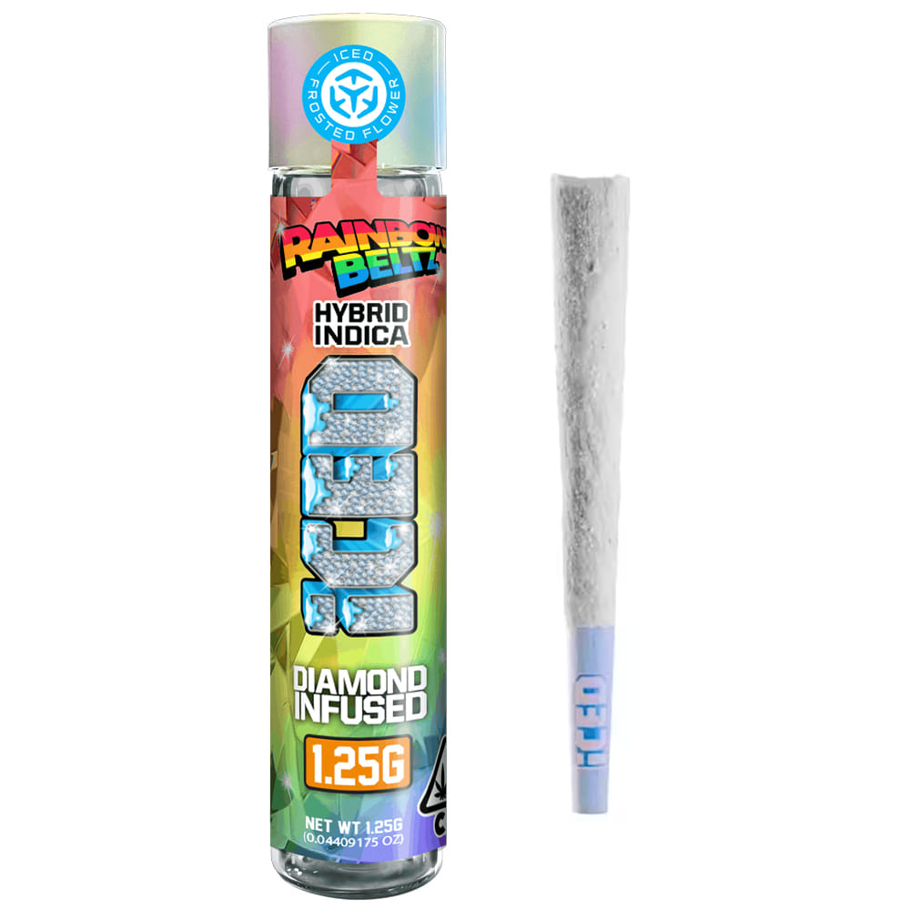 Rainbow Beltz (I/H) 1.25g Infused Preroll - Iced - Rainbow Beltz (I/H) - $15 - Pre-Rolls