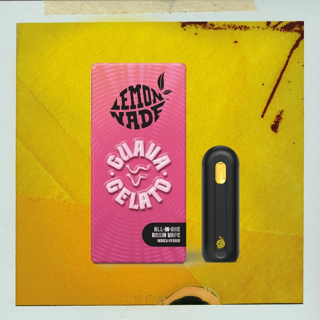 Guava Gelato - 1g  Live Rosin Disposable - Lemonnade - 1g Dispo - I/H - $20 - All-In-One (Disposables)