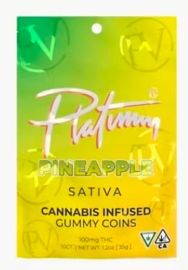 Platinum Vape - 100mg Distillate Gummy - Pineapple - Sativa