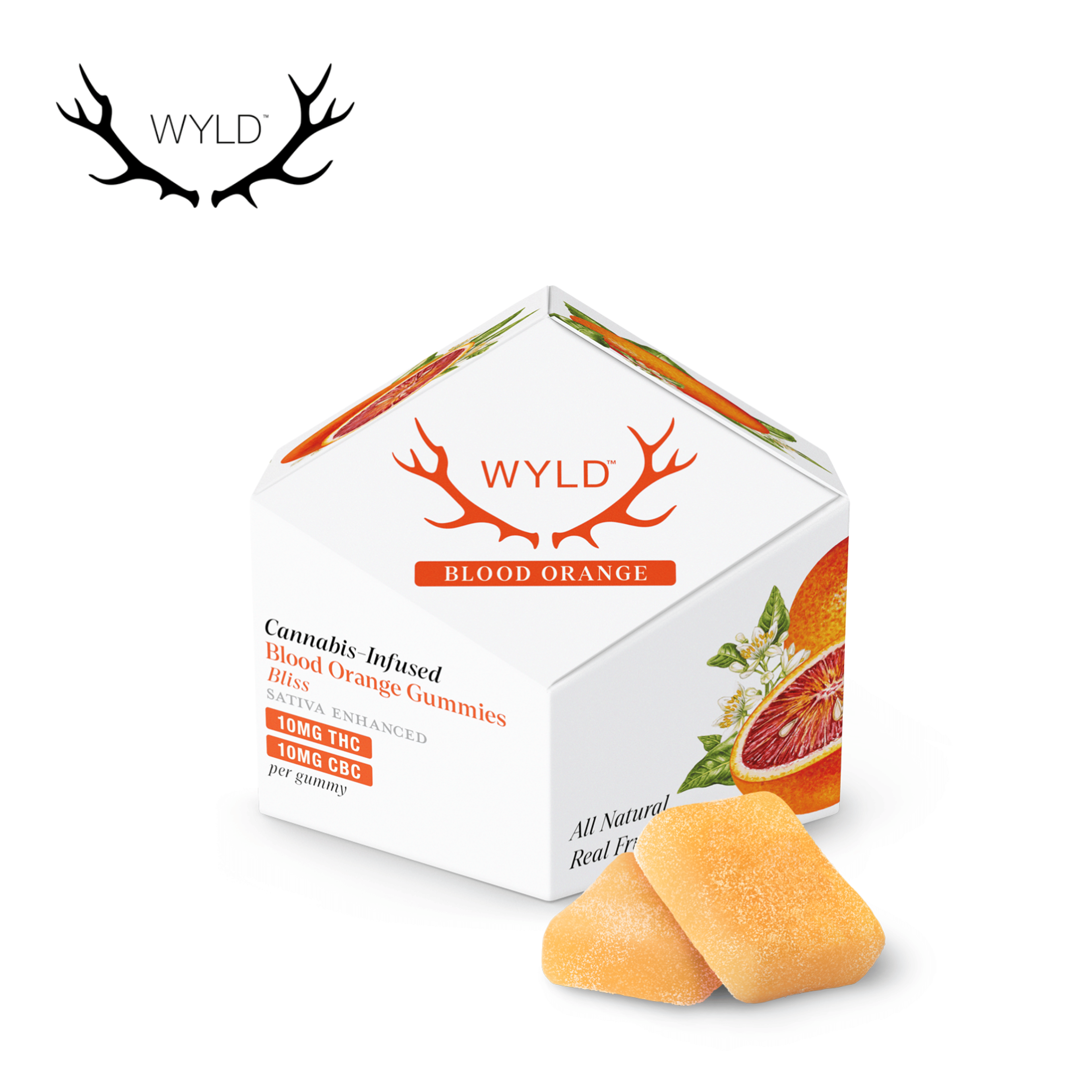 WYLD - Blood Orange - Gummies - 100mg THC + 100mg CBC - Wyld - - $14.99 - Edibles