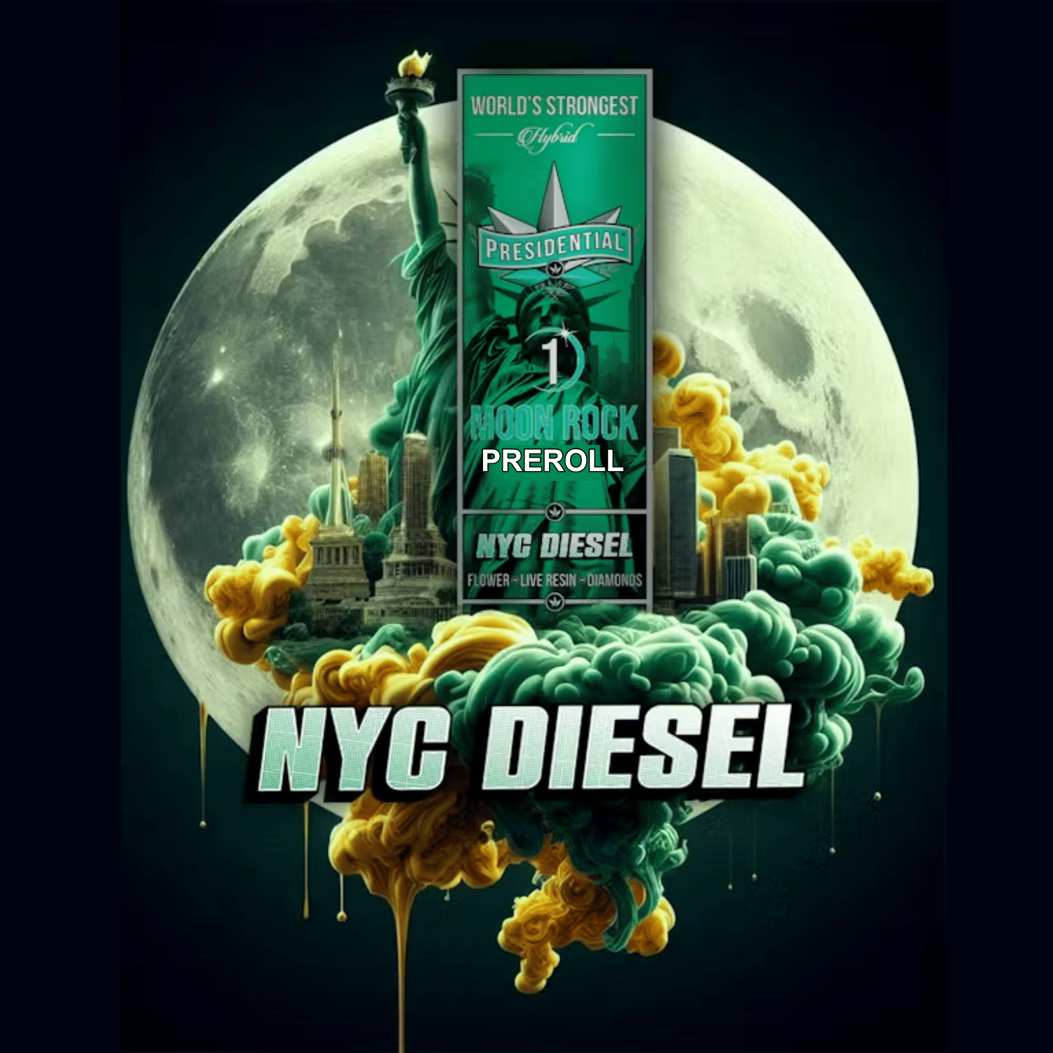 NYC Diesel Moon Rock Preroll 1g - Presidential -  - $15.24 - Preroll