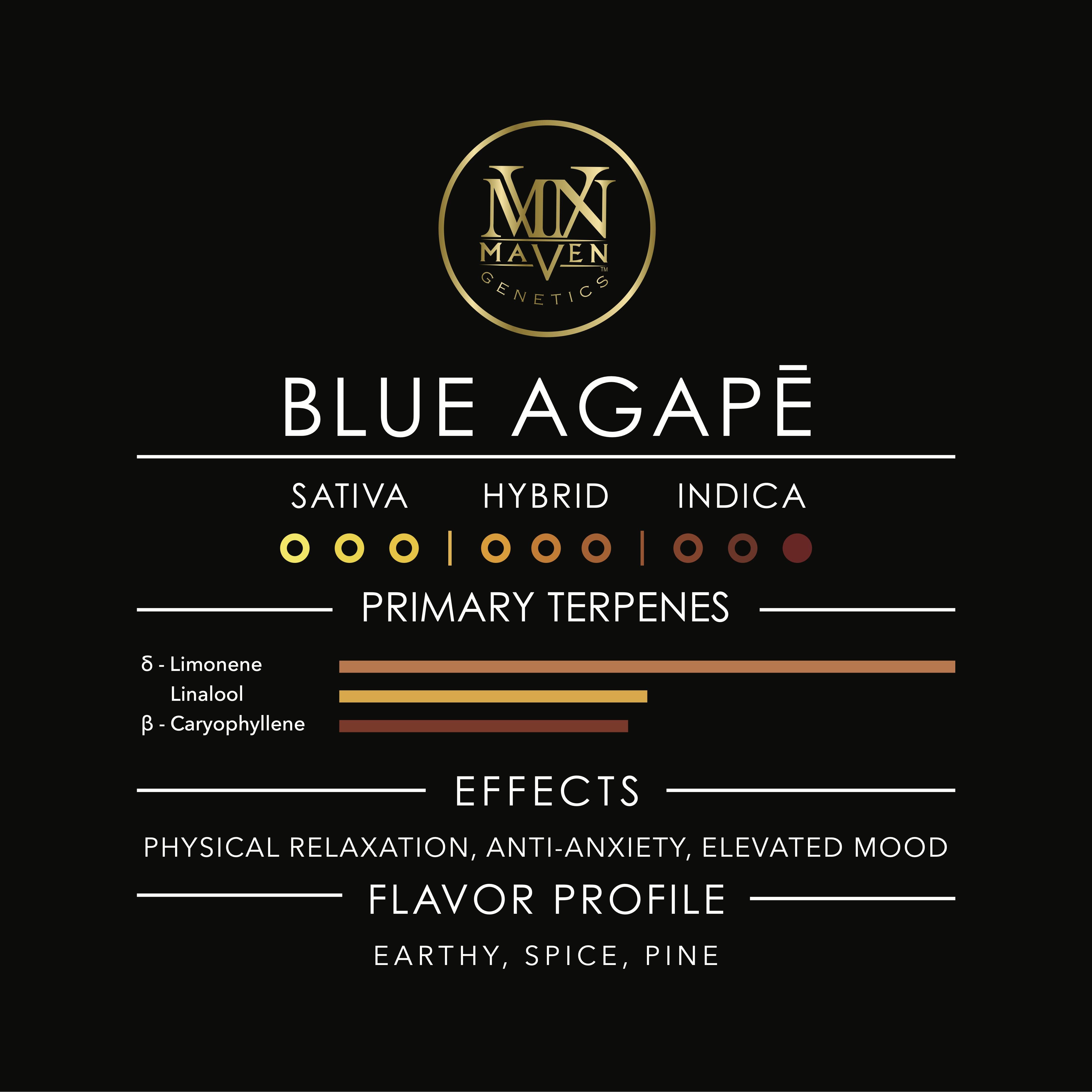 Blue Agape Pre-Roll 5-Pack [2.5g] - Maven Genetics -  - $21.61 - Pre-Rolls