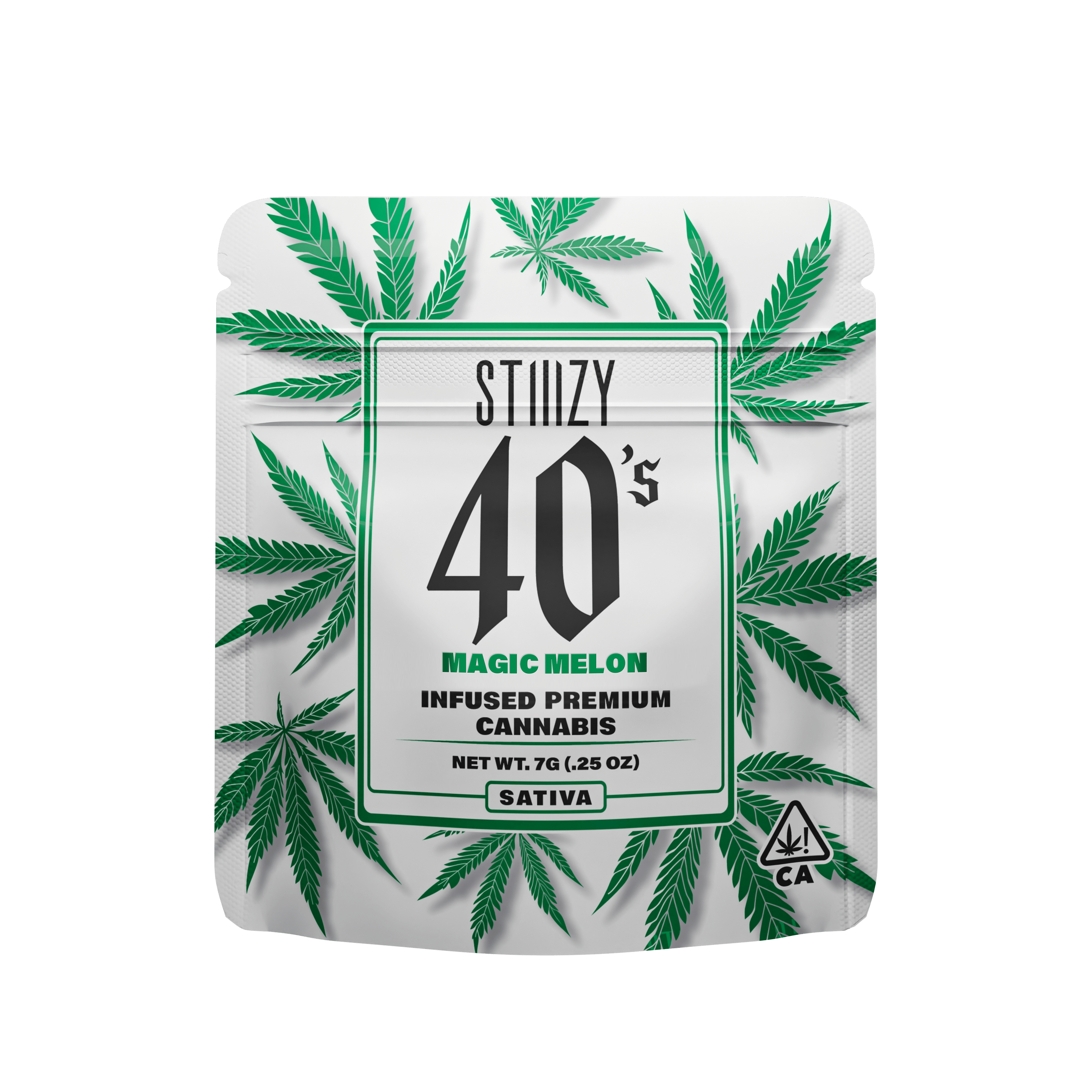 STIIIZY 40's | 7g Infused 40's Magic Melon Mylar - STIIIZY -  - $35.25 - Flowers